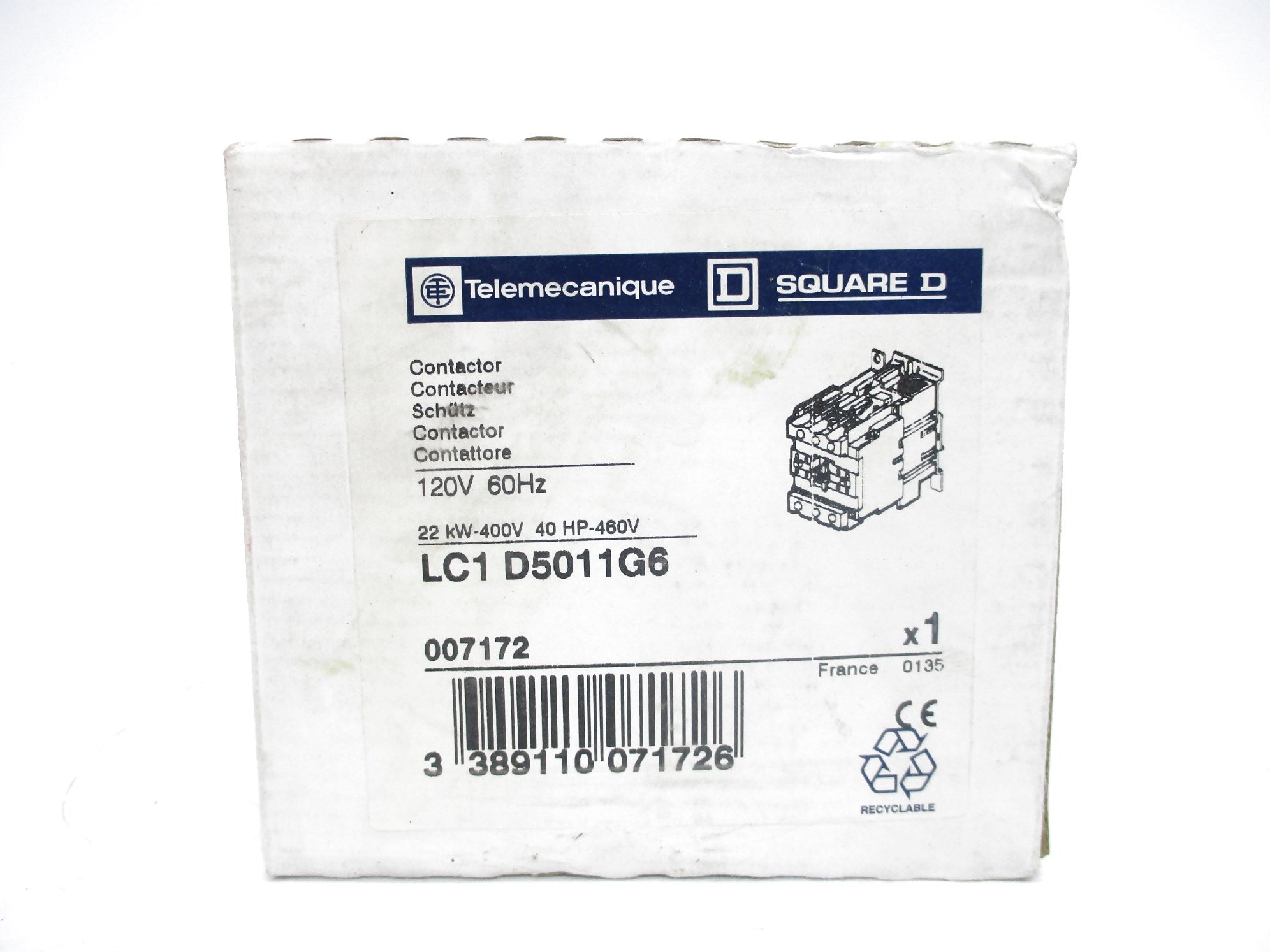 TELEMECANIQUE LC1D5011G6 120V NSFS