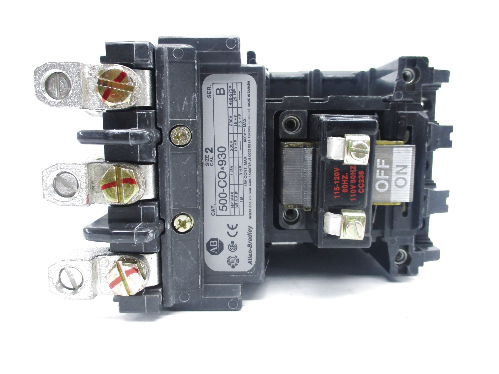 INDUSTRIAL SPARE PART 500-COD930 SER. B 110/115-120V 45A NSNP