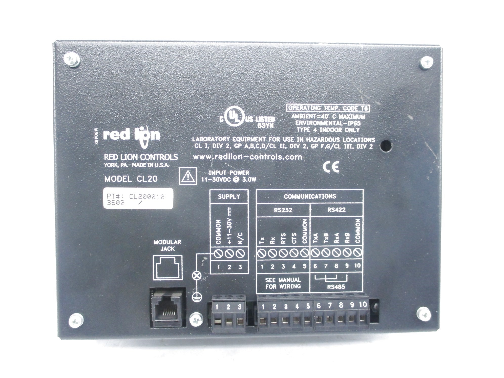 RED LION CONTROLS CL200010 NSNP