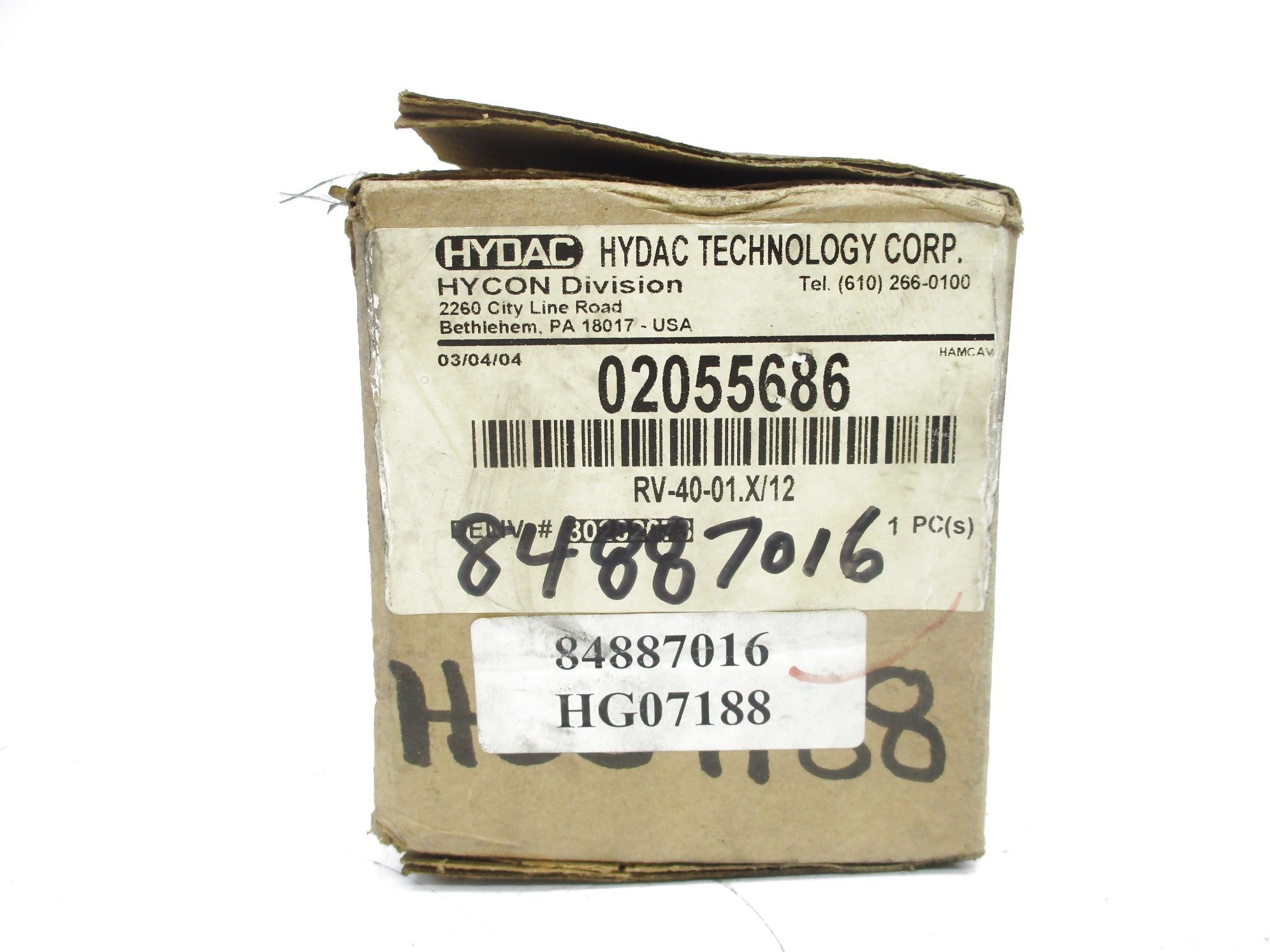 HYDAC RV-40-01.X/12 NSMP