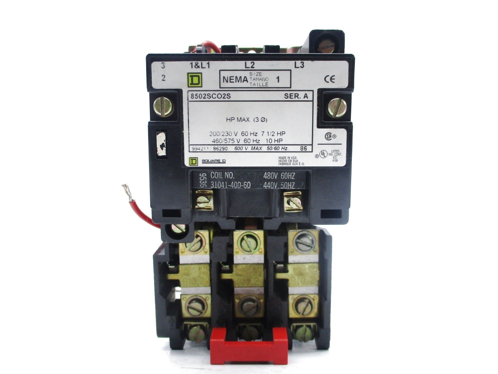 SQUARE D 8502SCO2S SER. A 480V NSNP