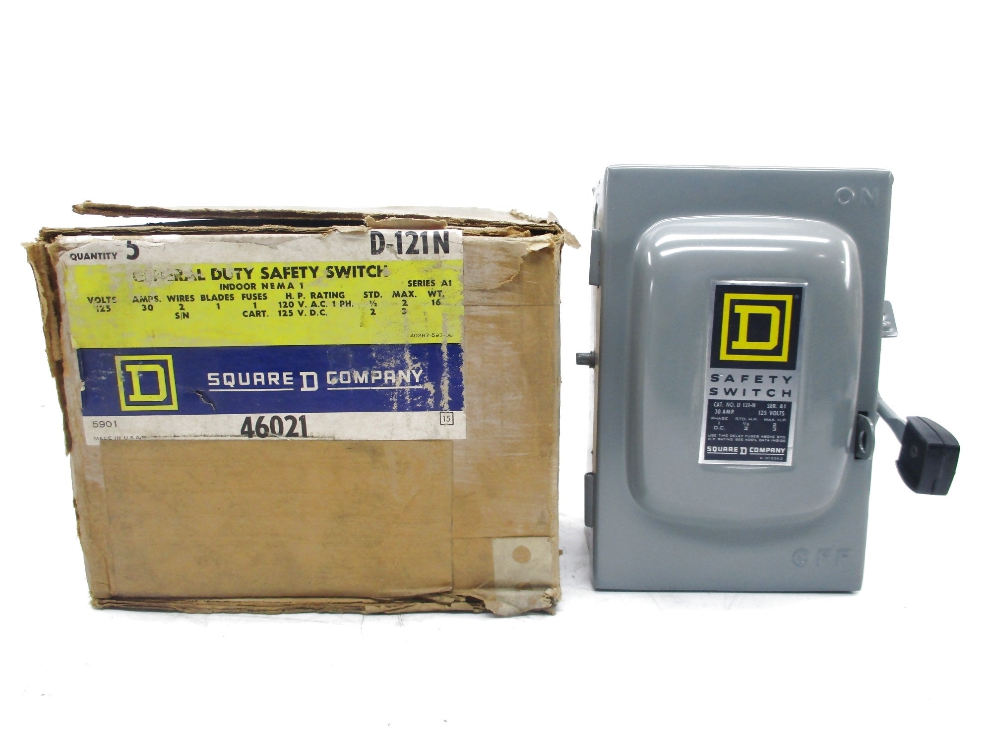 SQUARE D D-121N SER. A1 (PKG OF 5) NSMP