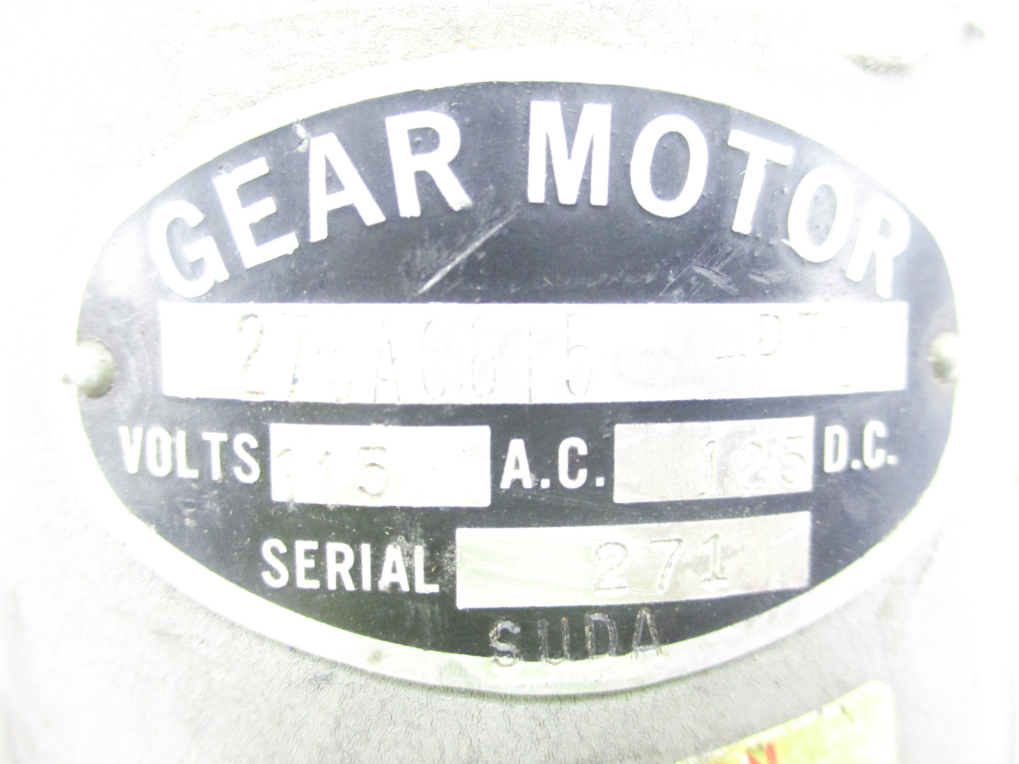 GEAR MOTOR 275A6815-PT2 UNMP