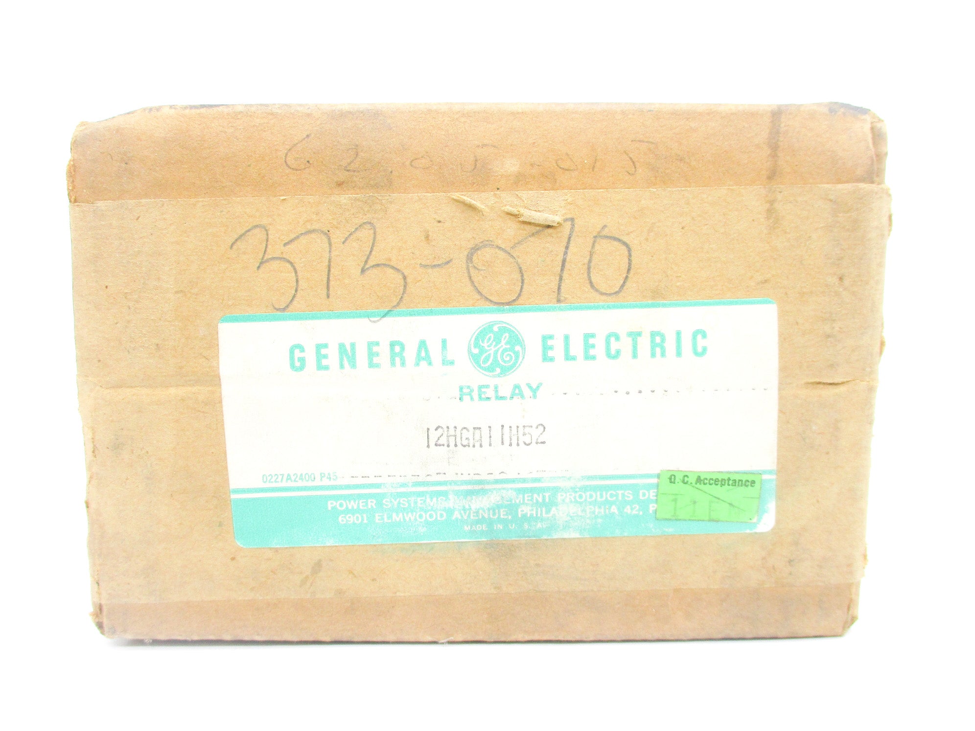 GENERAL ELECTRIC 12HGA11H52 125V NSMP