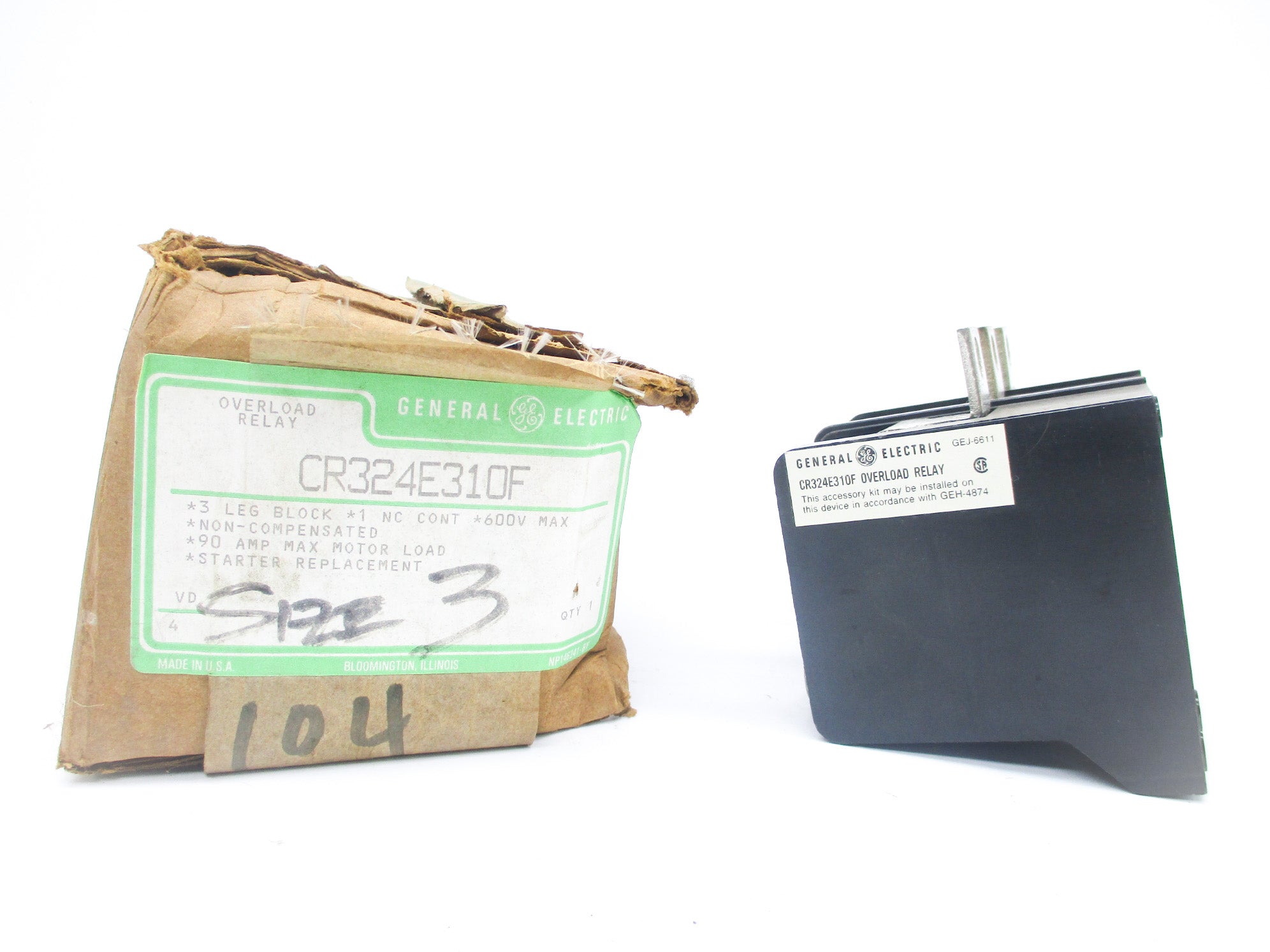GENERAL ELECTRIC CR324E310F 600V 90A (WT/GR) NSMP
