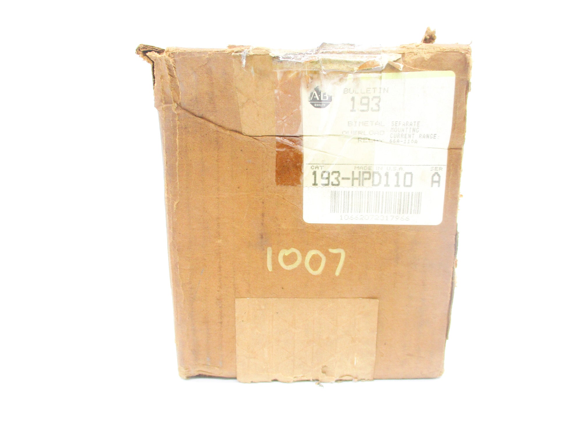 ALLEN BRADLEY 193-HPD110 SER. A 66-110A (BR/YL) NSMP