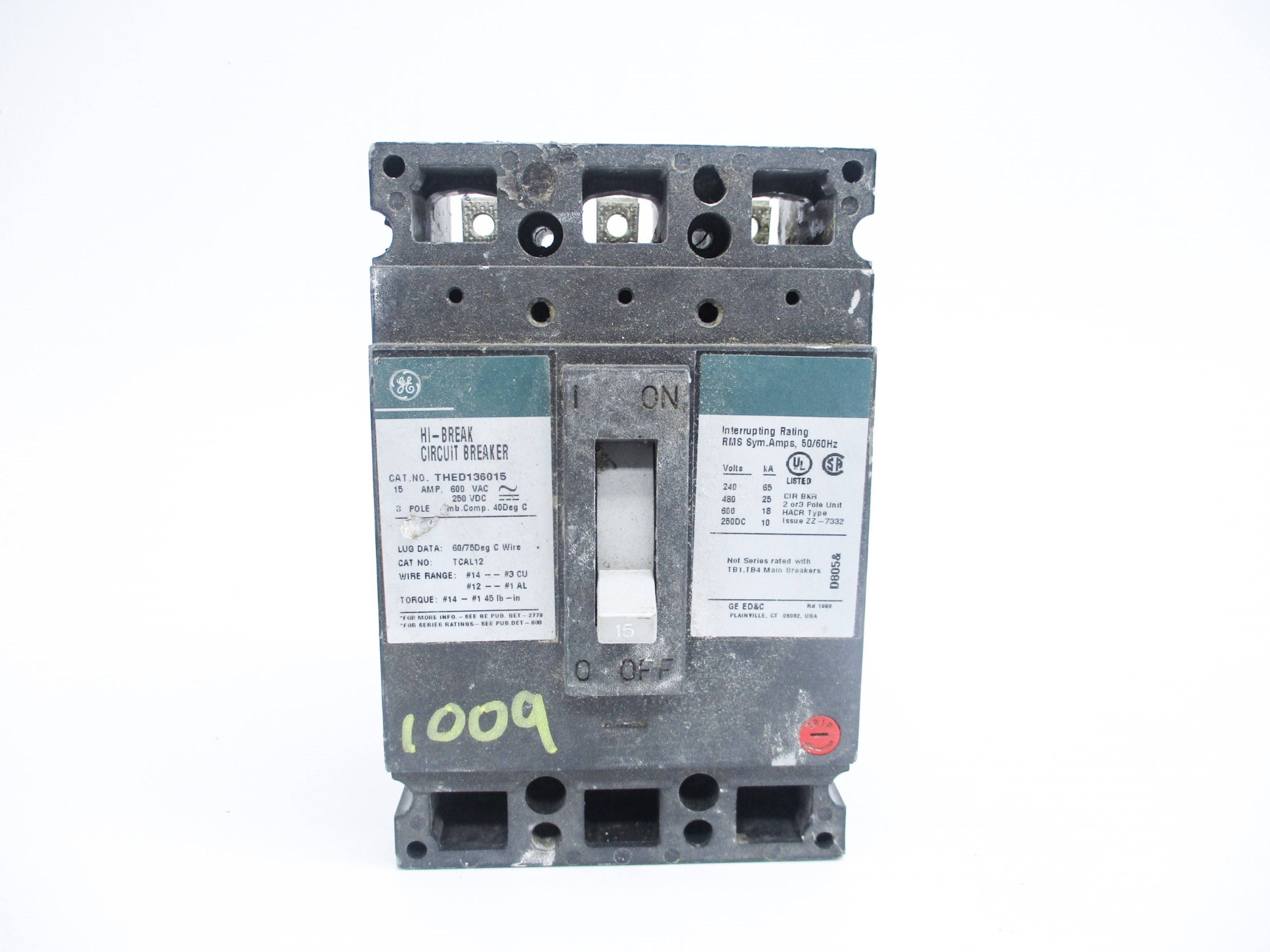 GENERAL ELECTRIC THED136015 15A 600V (AS PICTURED) NSNP