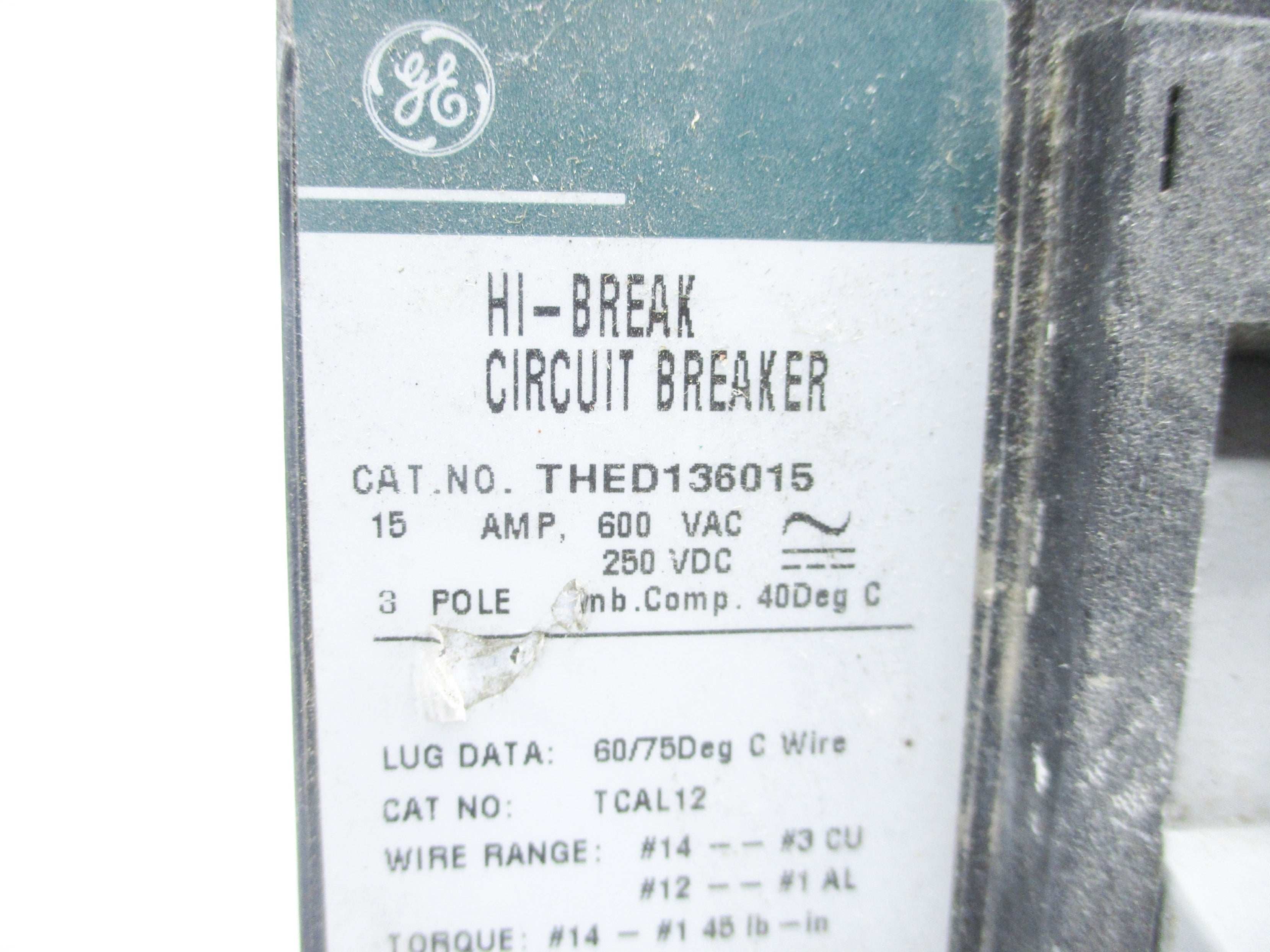GENERAL ELECTRIC THED136015 15A 600V (AS PICTURED) NSNP