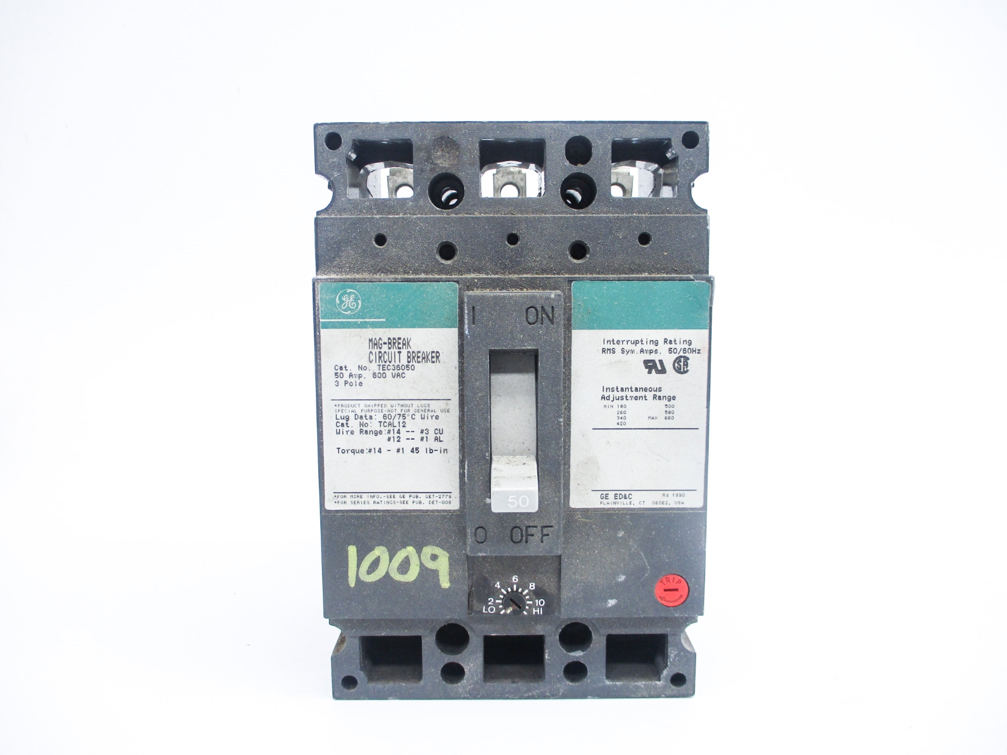 GENERAL ELECTRIC TEC36050 50A 600V UNMP