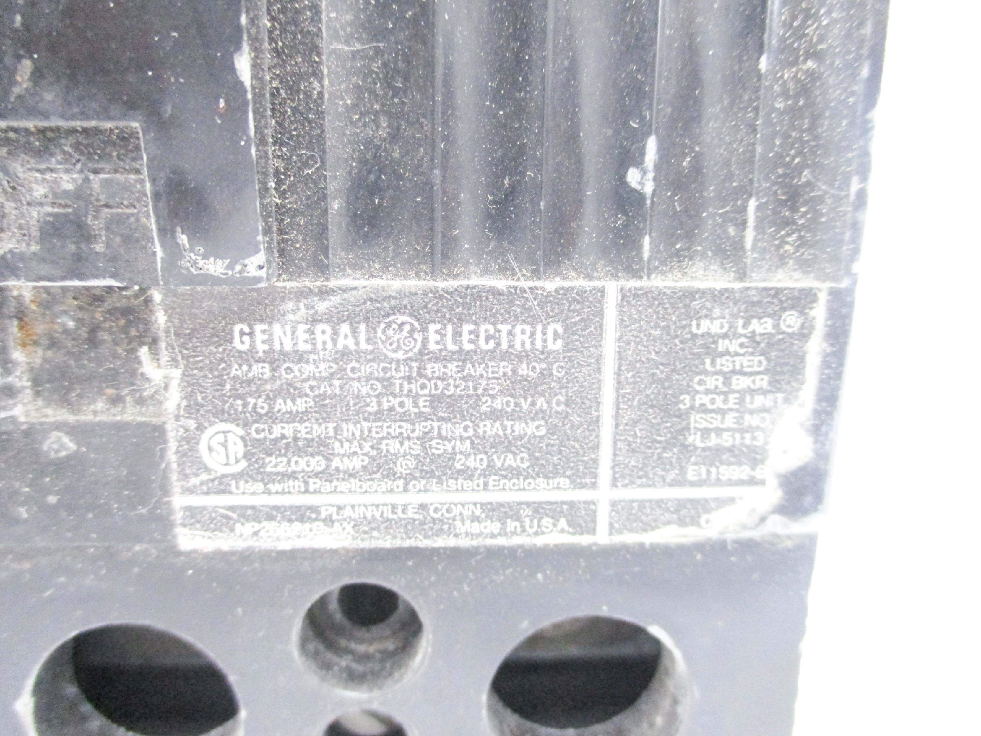 GENERAL ELECTRIC THQD32175 175A 240V UNMP