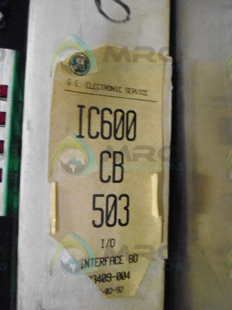 GENERAL ELECTRIC IC600CB503L I/O CONTROL MODULE *NEW IN BOX*