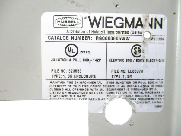 HUBBELL RSC080806WW UNMP