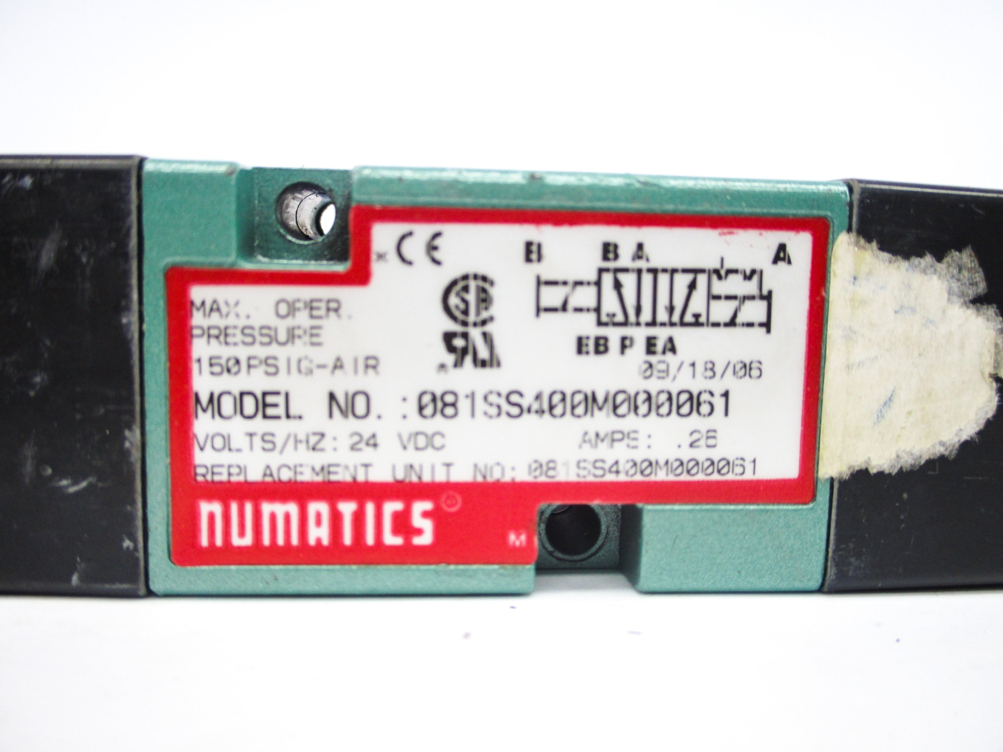 NUMATICS 081SS400M000061 24V NSNP
