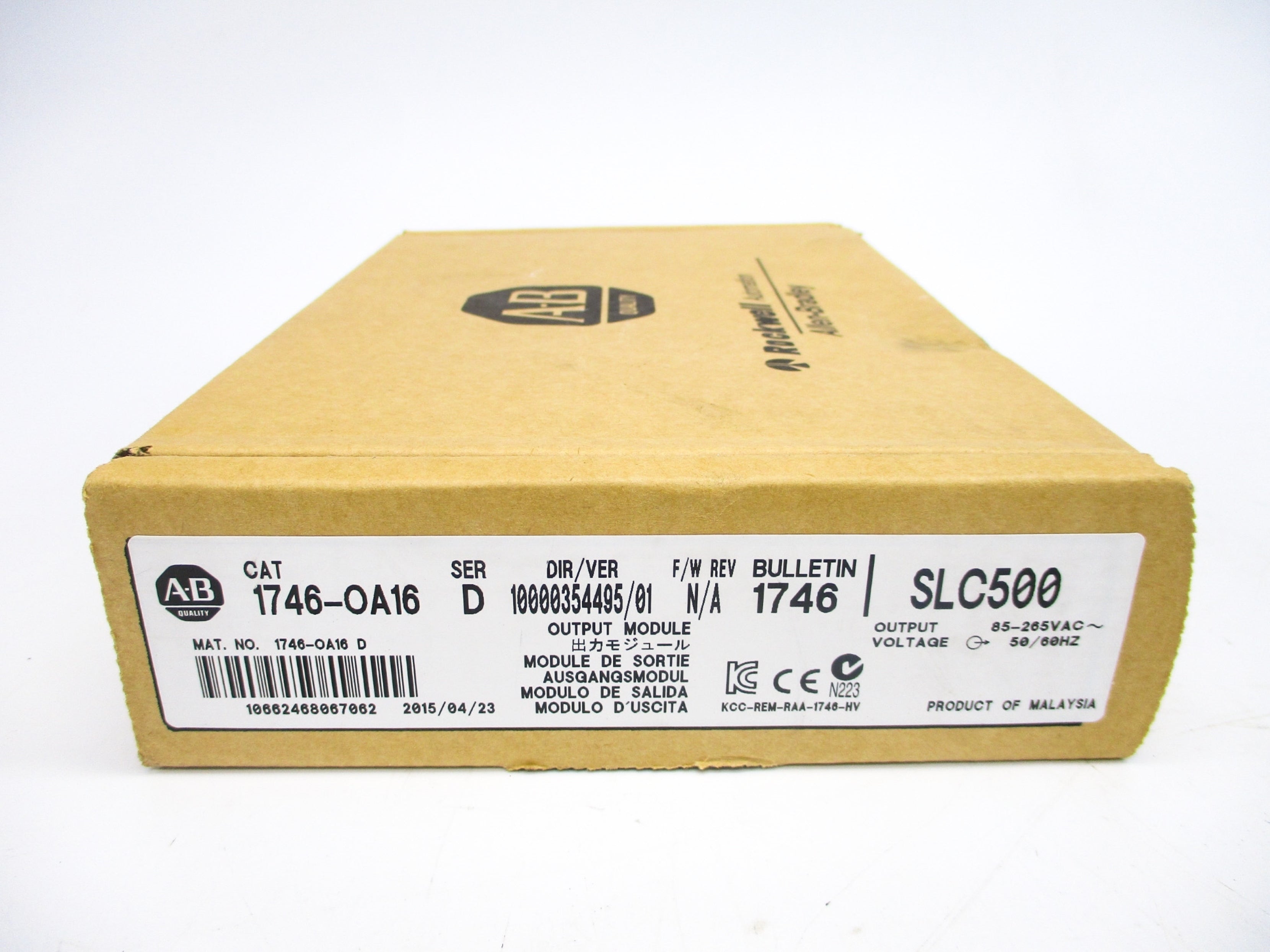 ALLEN BRADLEY 1746-OA16 SER. D DATE: 2015 NSFS