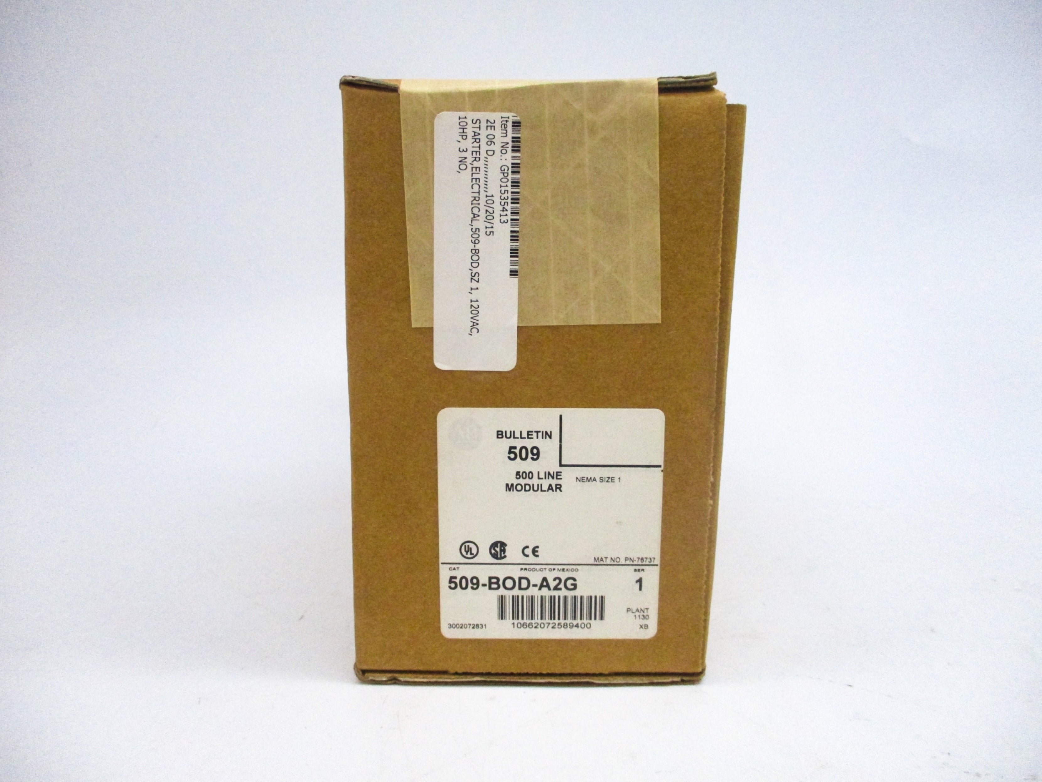 INDUSTRIAL SPARE PART 509-BOD-A2G SER. 1 (BR/WH) NSFS
