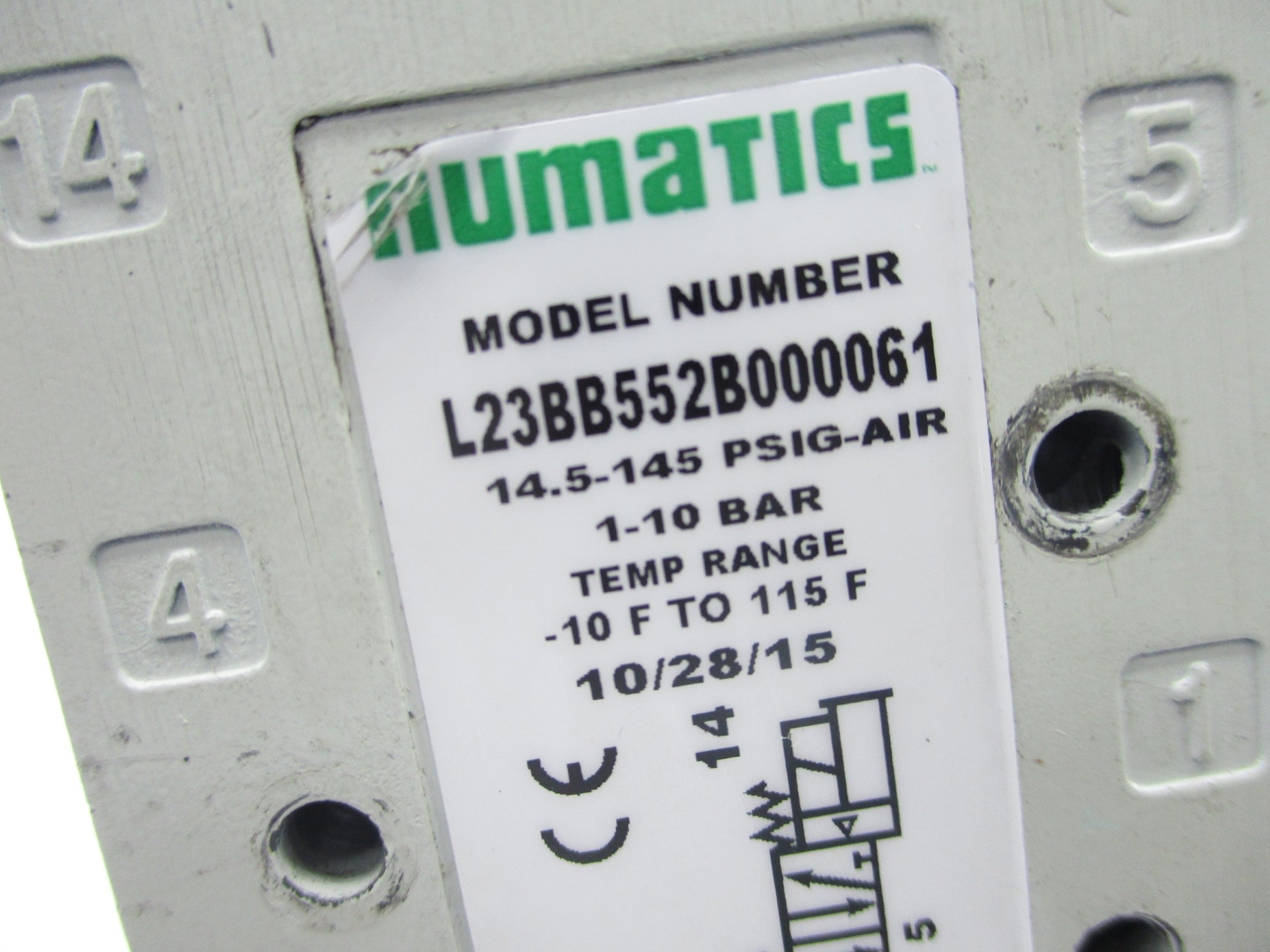 NUMATICS L23BB552B000061 24VDC UNMP