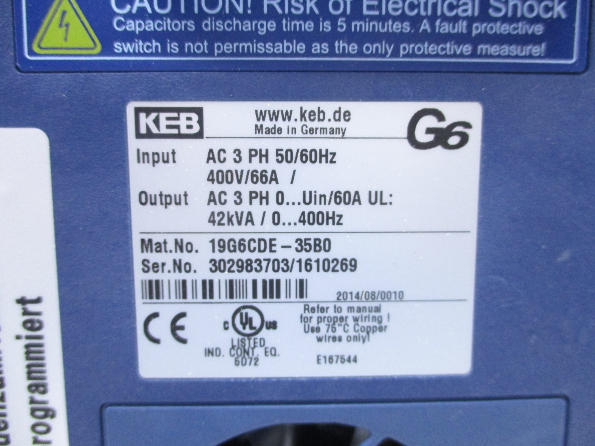KEB 19G6CDE-35B0 NSNP