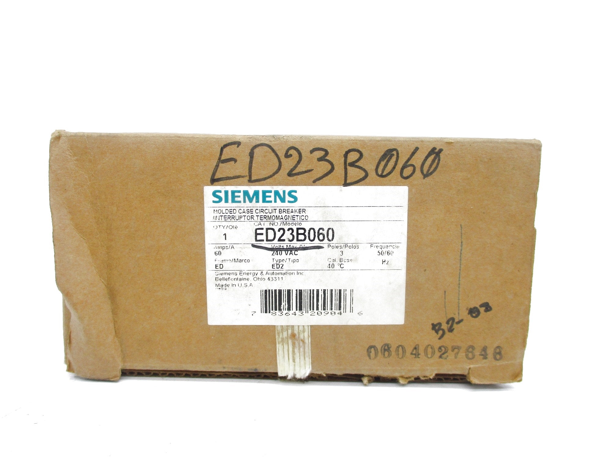 SIEMENS ED23B060 60A 240V NSMP
