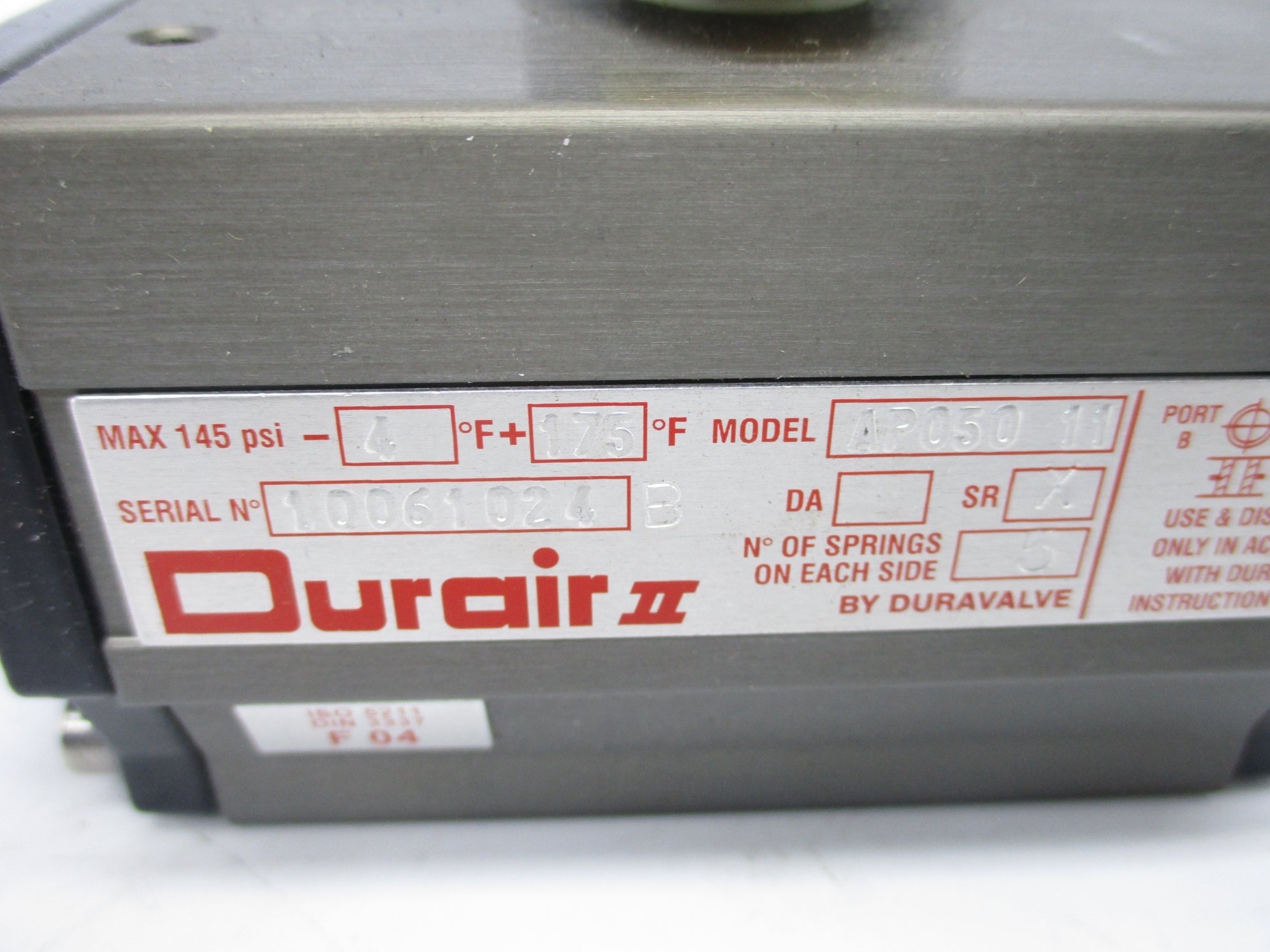 DURAVALVE AP05011 NSNP