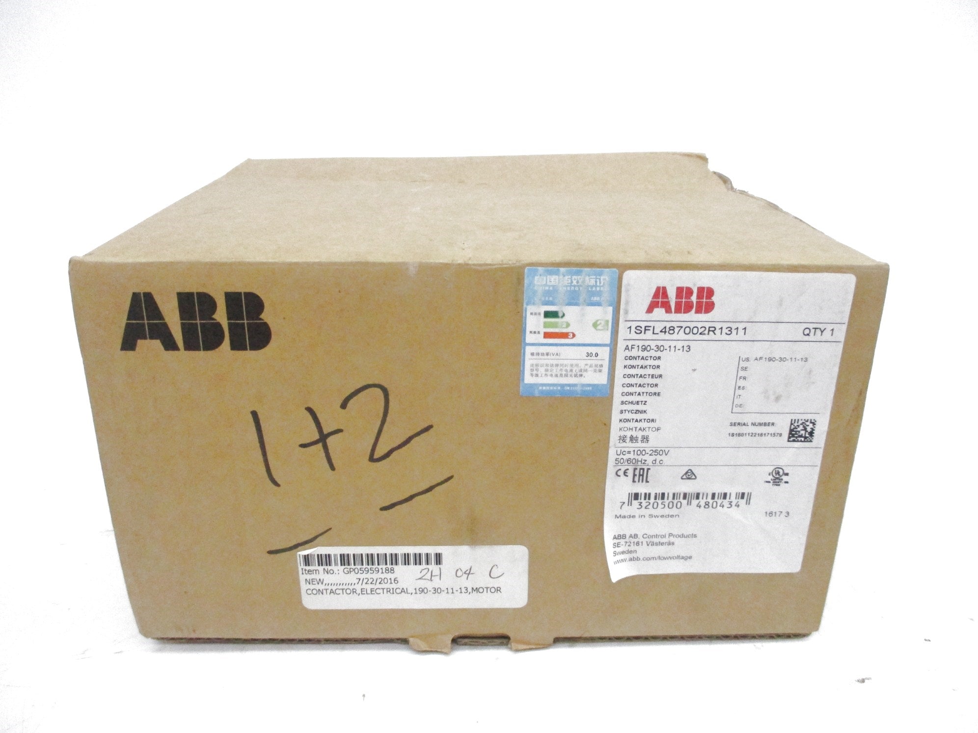 ABB AF190-30-11-13 250VDC NSMP