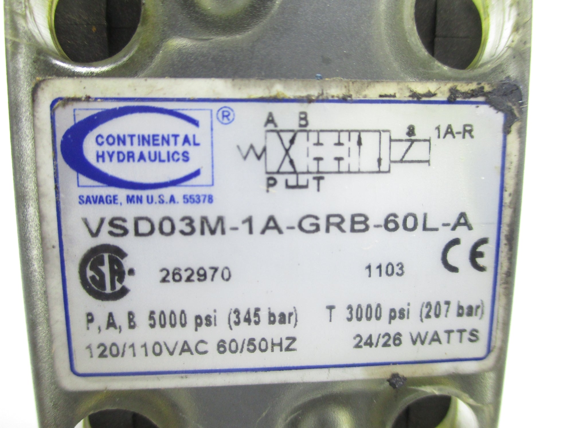 CONTINENTAL HYDRAULICS VSD03M-1A-GRB-60L-A 120/60 NSNP