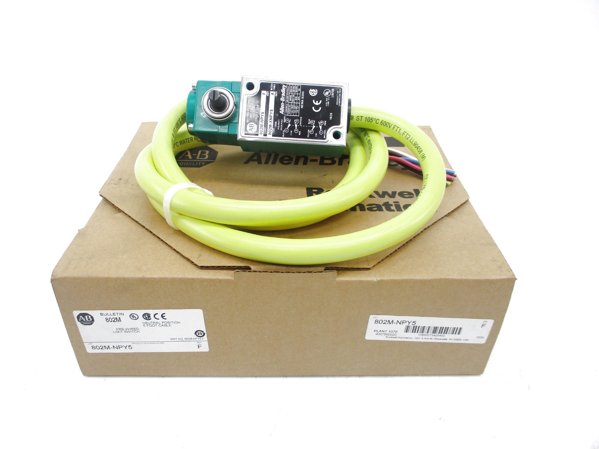 ALLEN BRADLEY 802M-NPY5 SER. F (BR/WH) NSMP