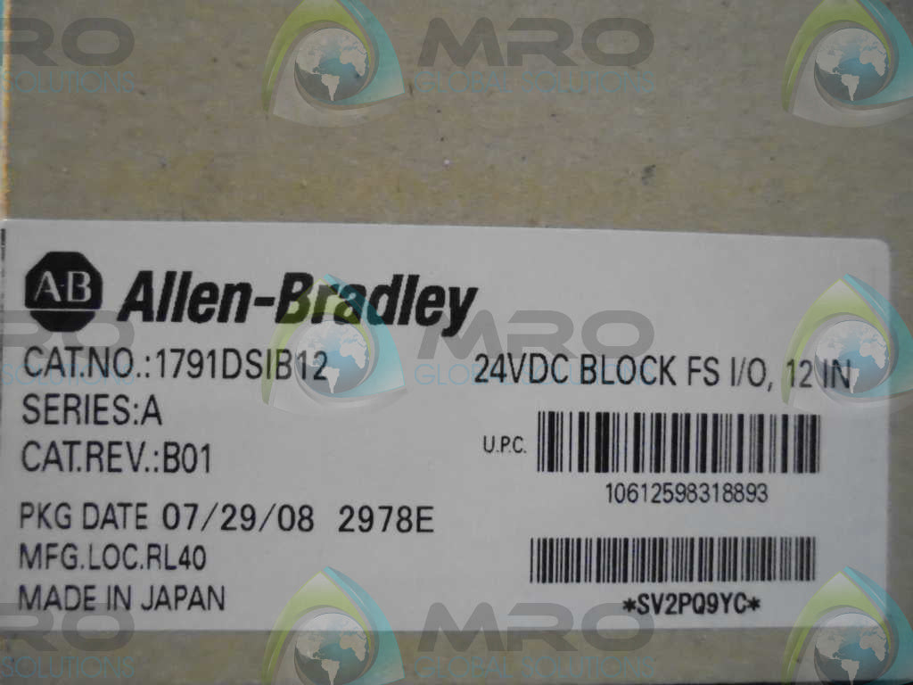 ALLEN BRADLEY 1791-DSIB12 SER.A 24 VDC BLOCK * FACTORY SEALED *
