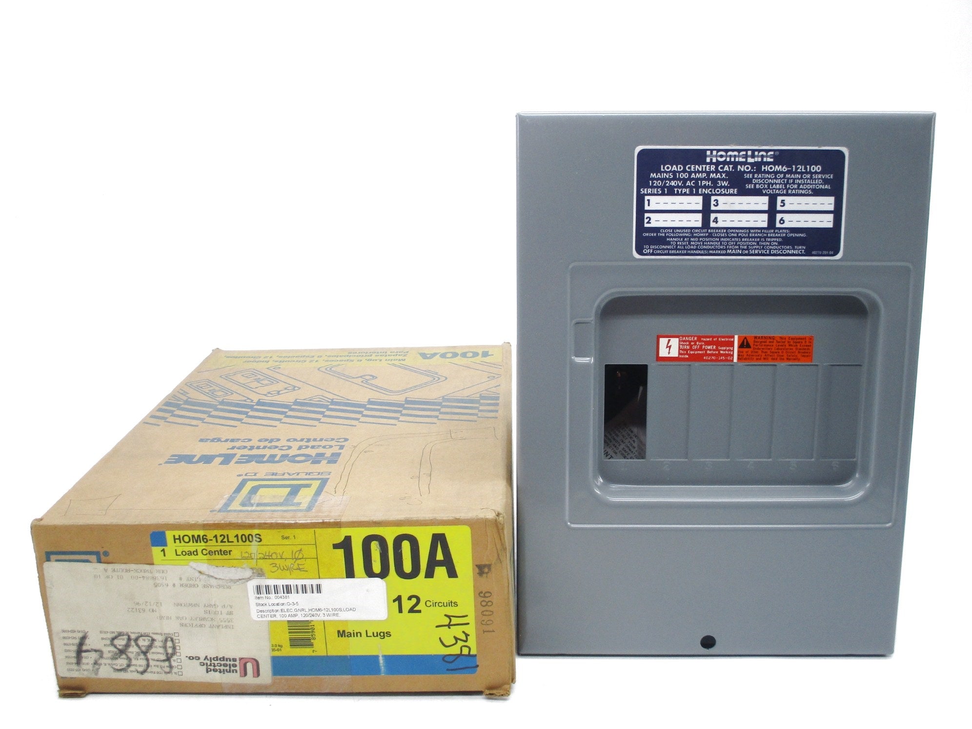 SQUARE D HOM6-12L100S SER. 1 NSMP