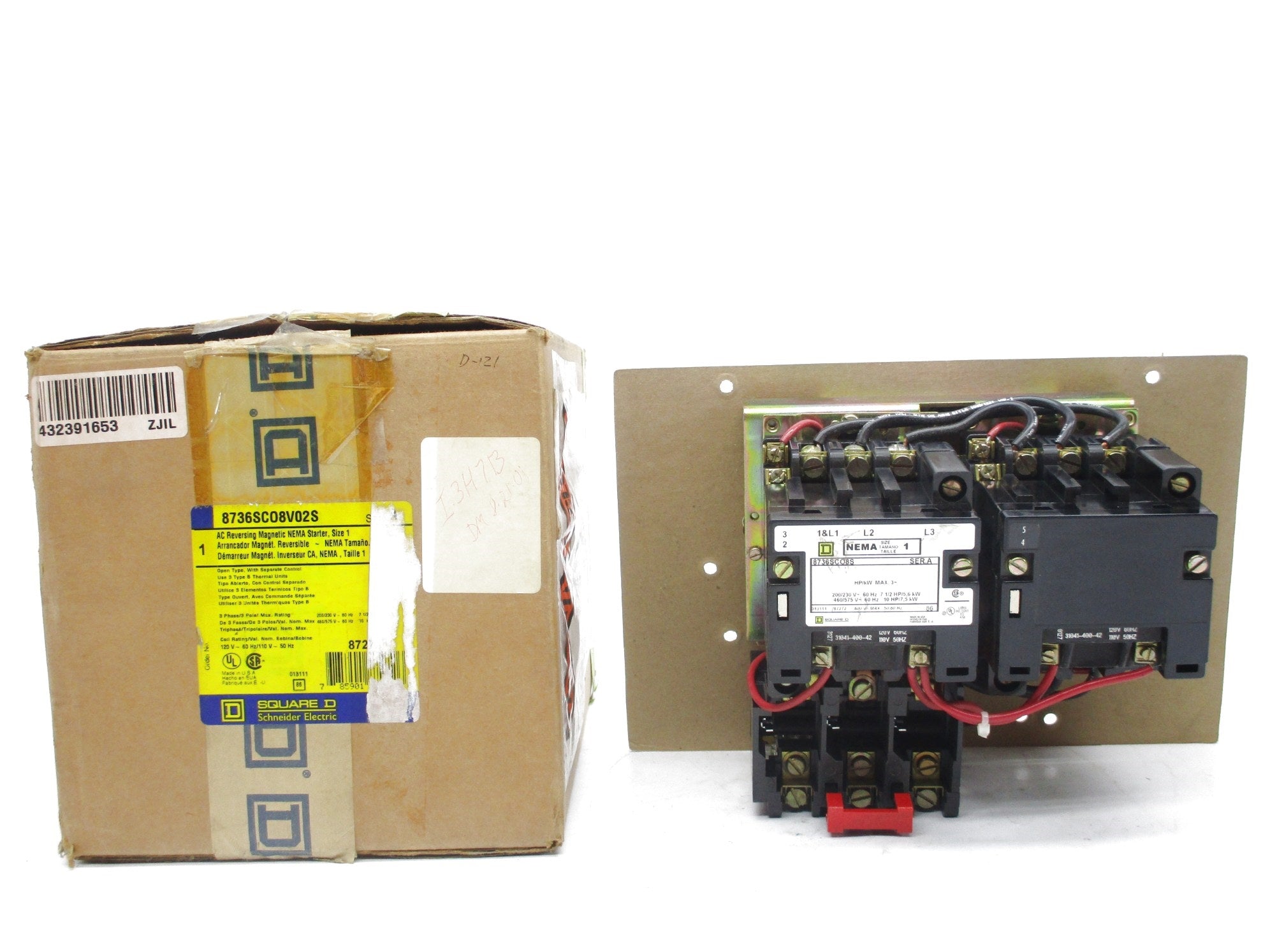 SQUARE D 8736SCO8V02 SER. A 120-60 110-50V NSMP