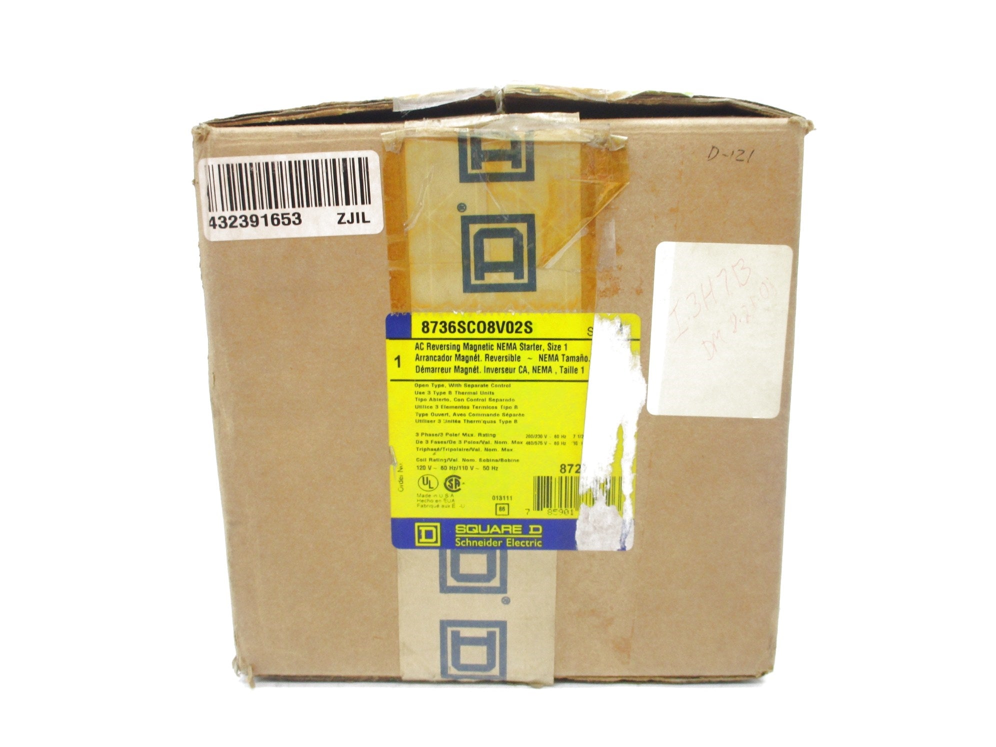 SQUARE D 8736SCO8V02 SER. A 120-60 110-50V NSMP