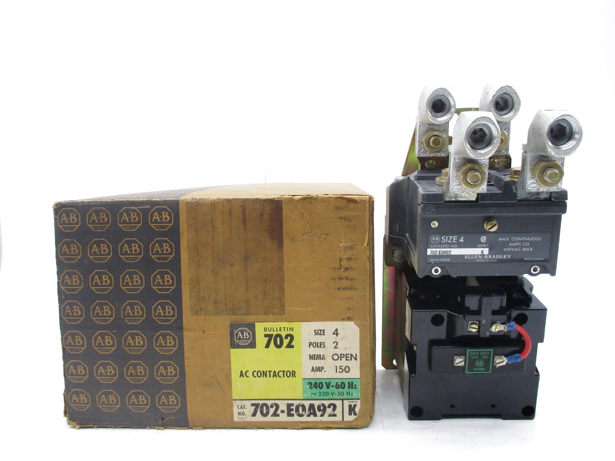ALLEN BRADLEY 702-EOA92 SER. K 240V (BR/YL) NSMP