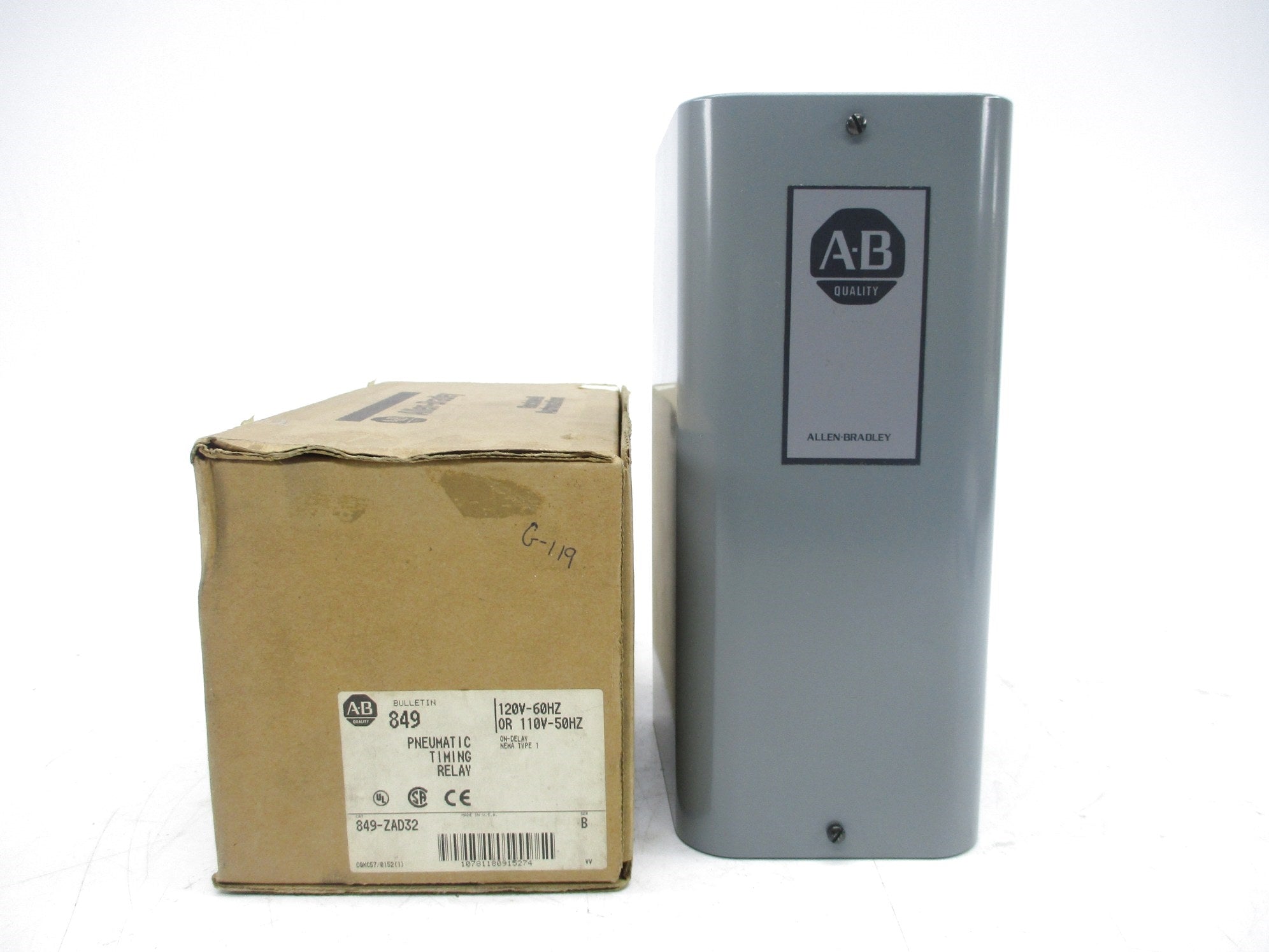 ALLEN BRADLEY 849-ZAD32 SER. B 120V (BR/WH) NSMP