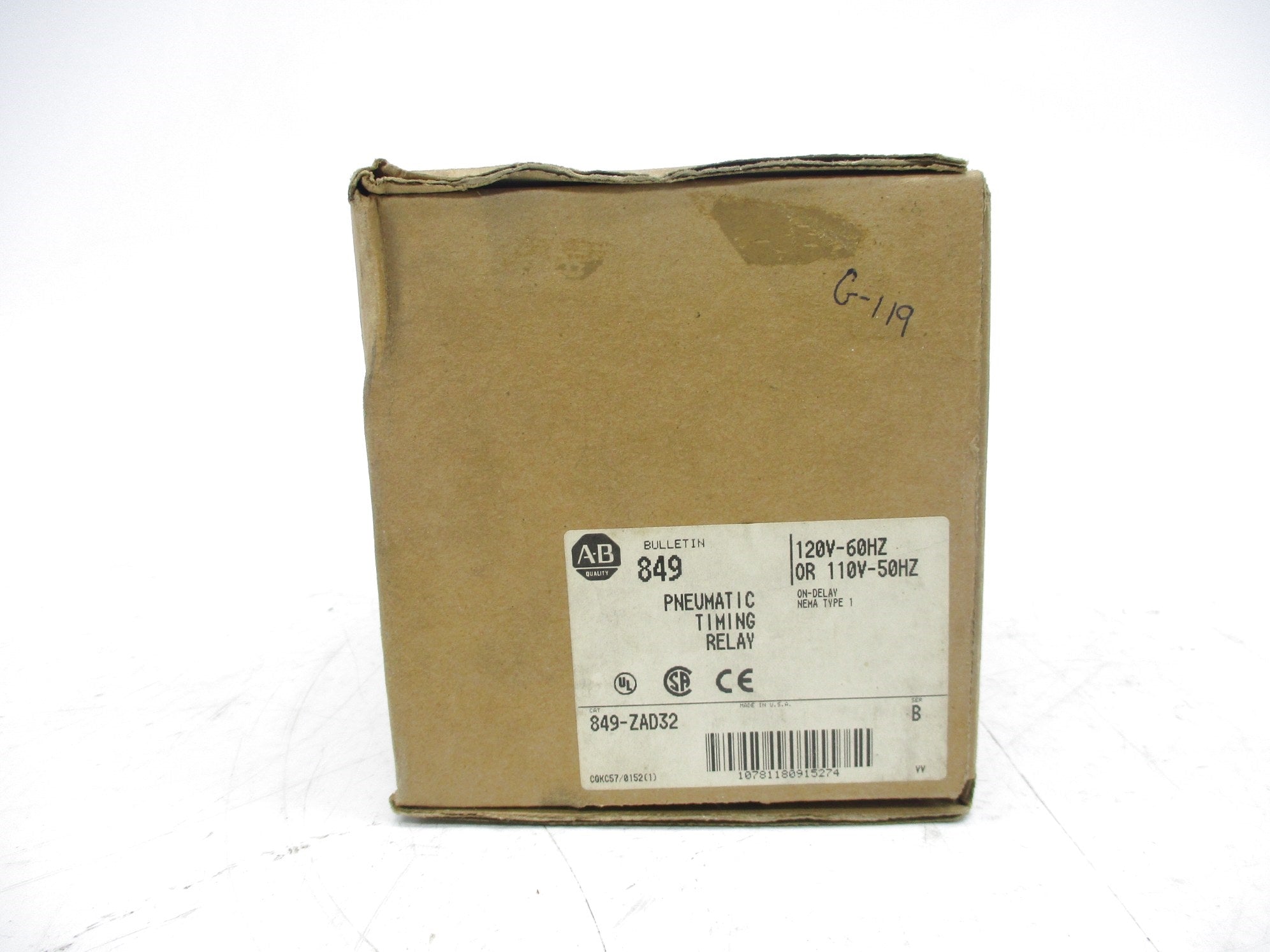ALLEN BRADLEY 849-ZAD32 SER. B 120V (BR/WH) NSMP