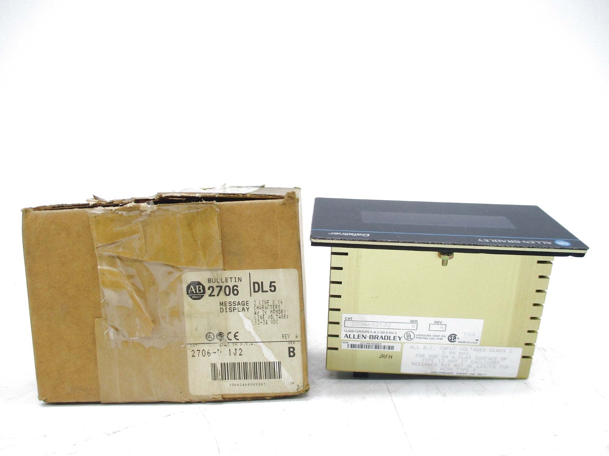 ALLEN BRADLEY 2706-D21J2 SER. B (BR/WH) NSMP