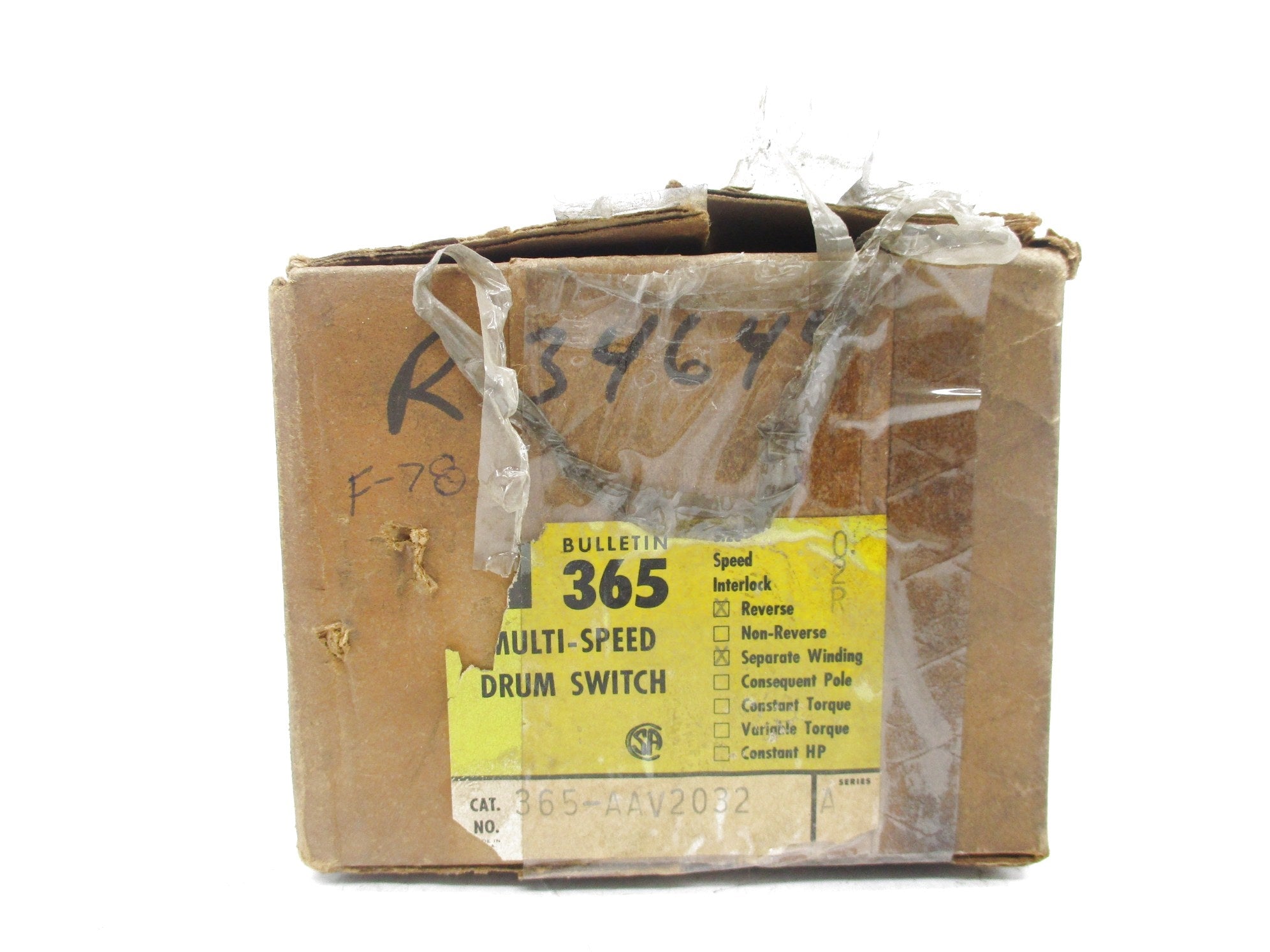 ALLEN BRADLEY 365-AAV2032 SER. A (BR/YL) NSMP