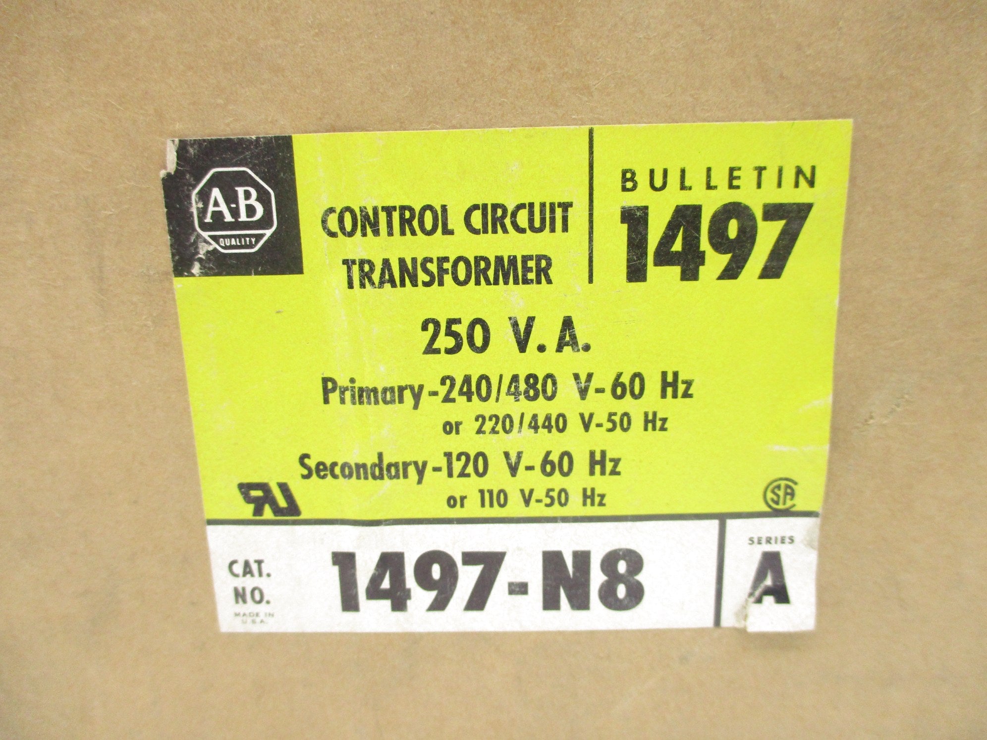 ALLEN BRADLEY 1497-N8 SER. A (BR/YL) NSFS
