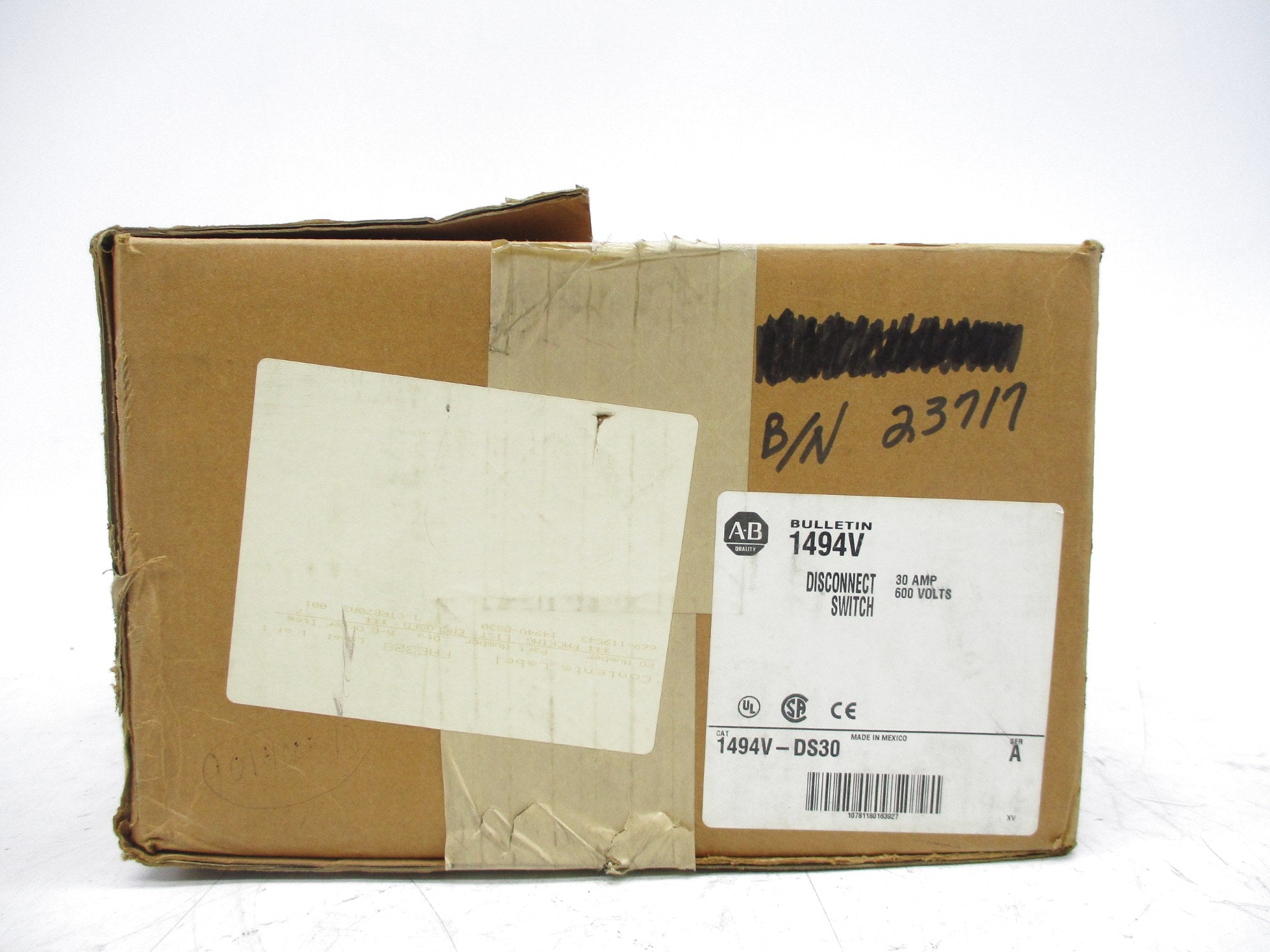 ALLEN BRADLEY 1494V-DS30 SER. A (BR/WH) (AS PICTURED) NSMP