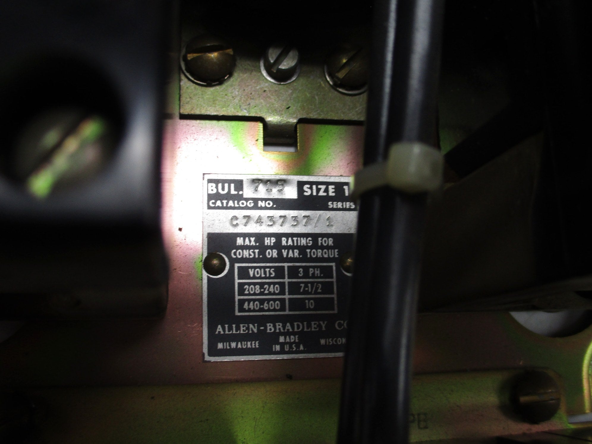 INDUSTRIAL SPARE PART 715C743737 SER. 1 NSNP