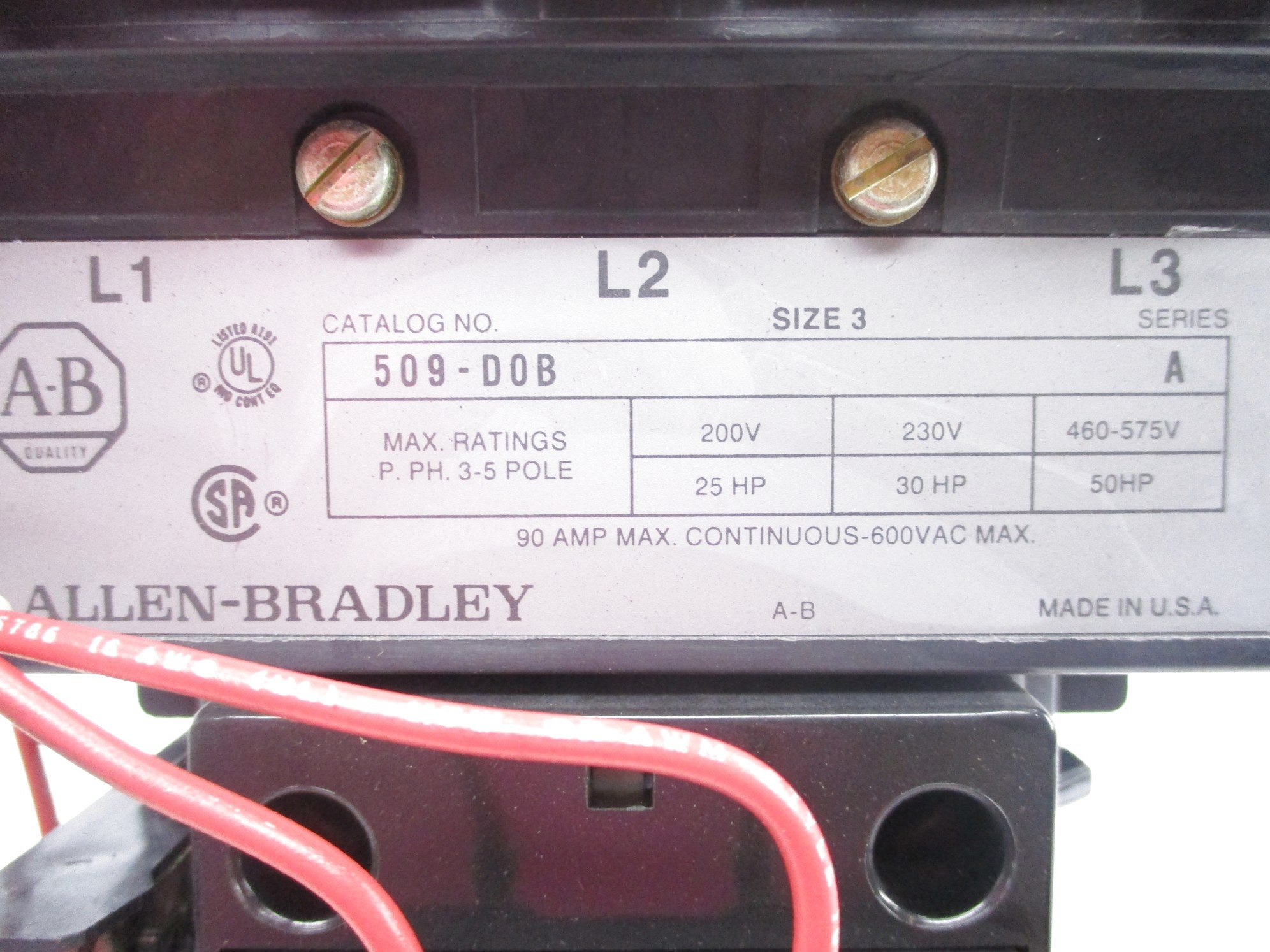 ALLEN BRADLEY 509-DOB SER. A NSNP
