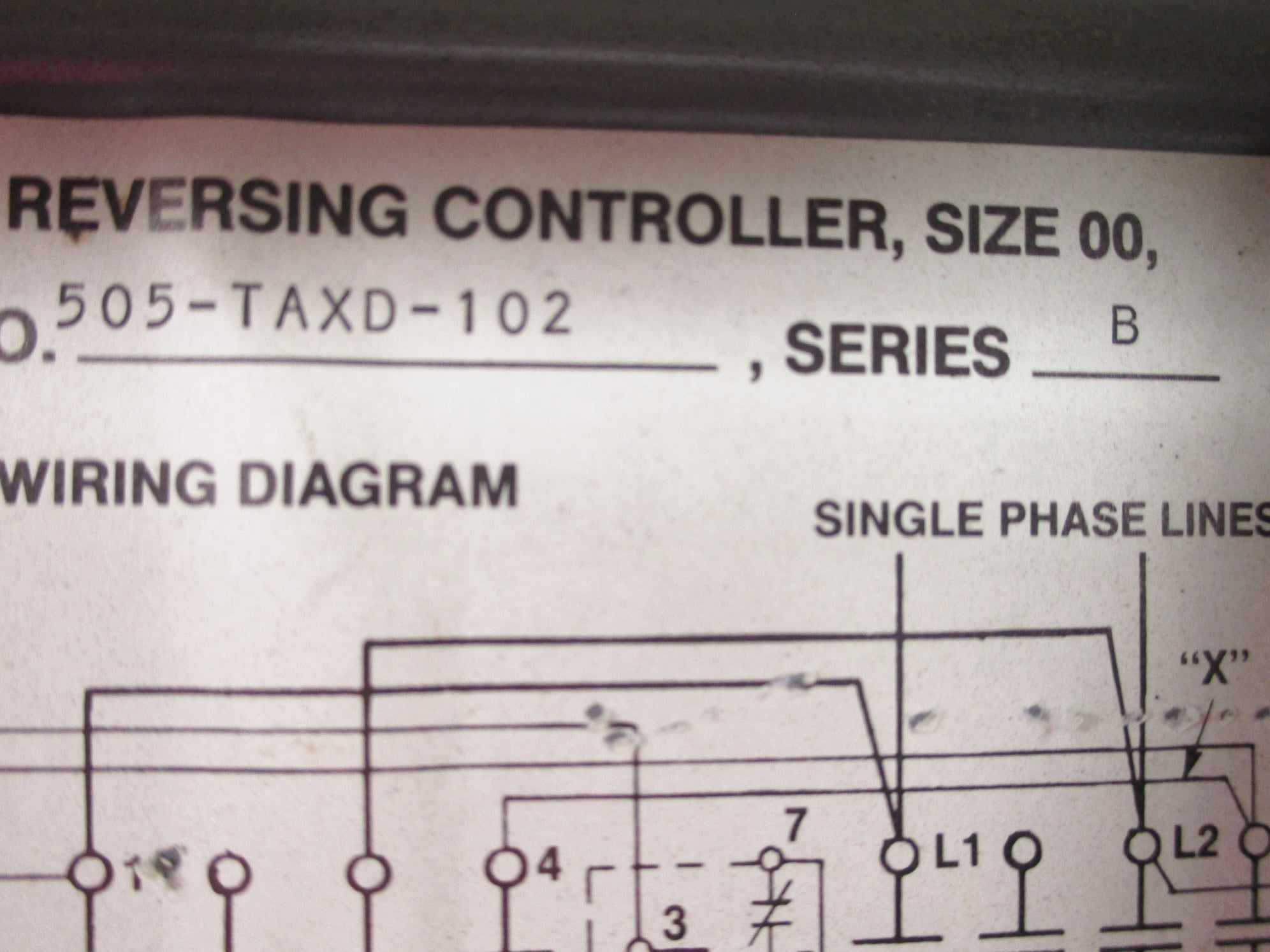 INDUSTRIAL SPARE PART 505-TAXD-102 SER. B NSNP