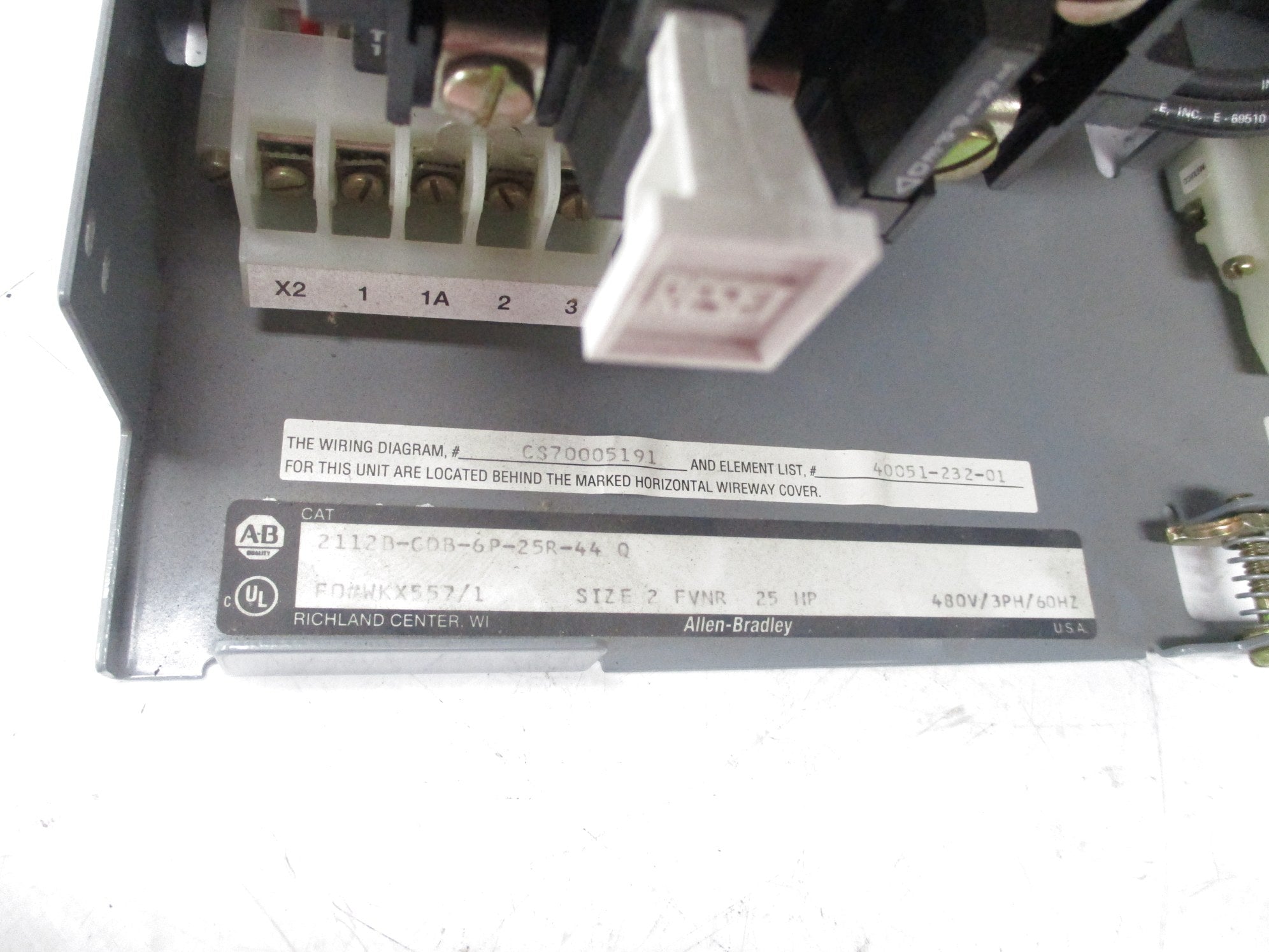 INDUSTRIAL SPARE PART 2112B-CDB-6P-25R-44 SER. Q NSNP