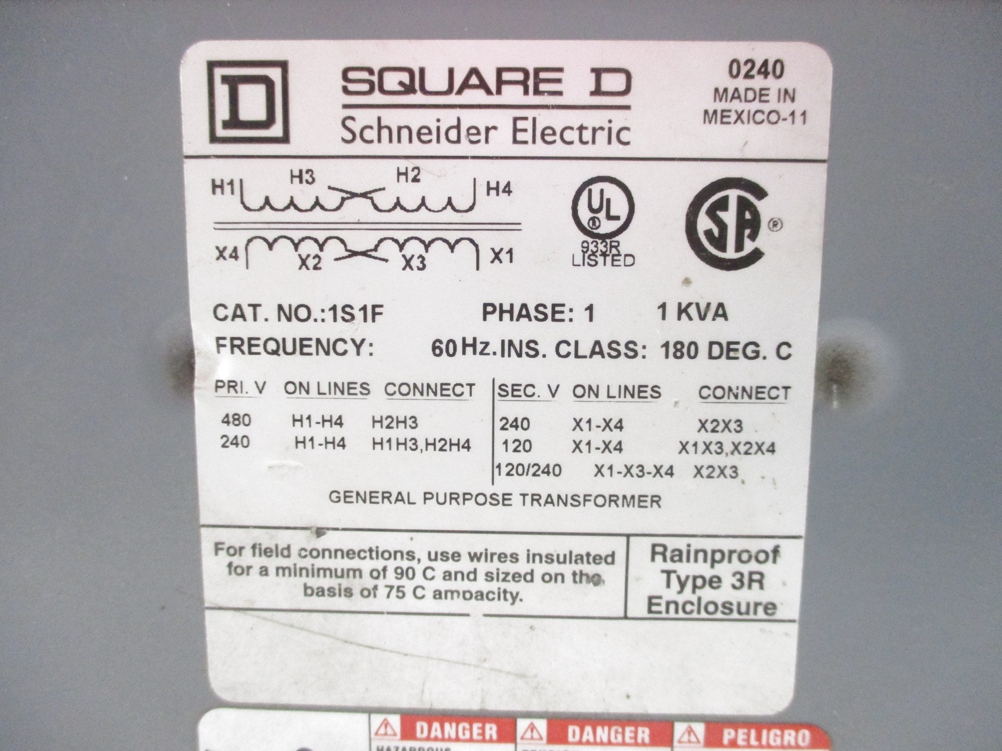 SQUARE D 1S1F 1KVA NSNP