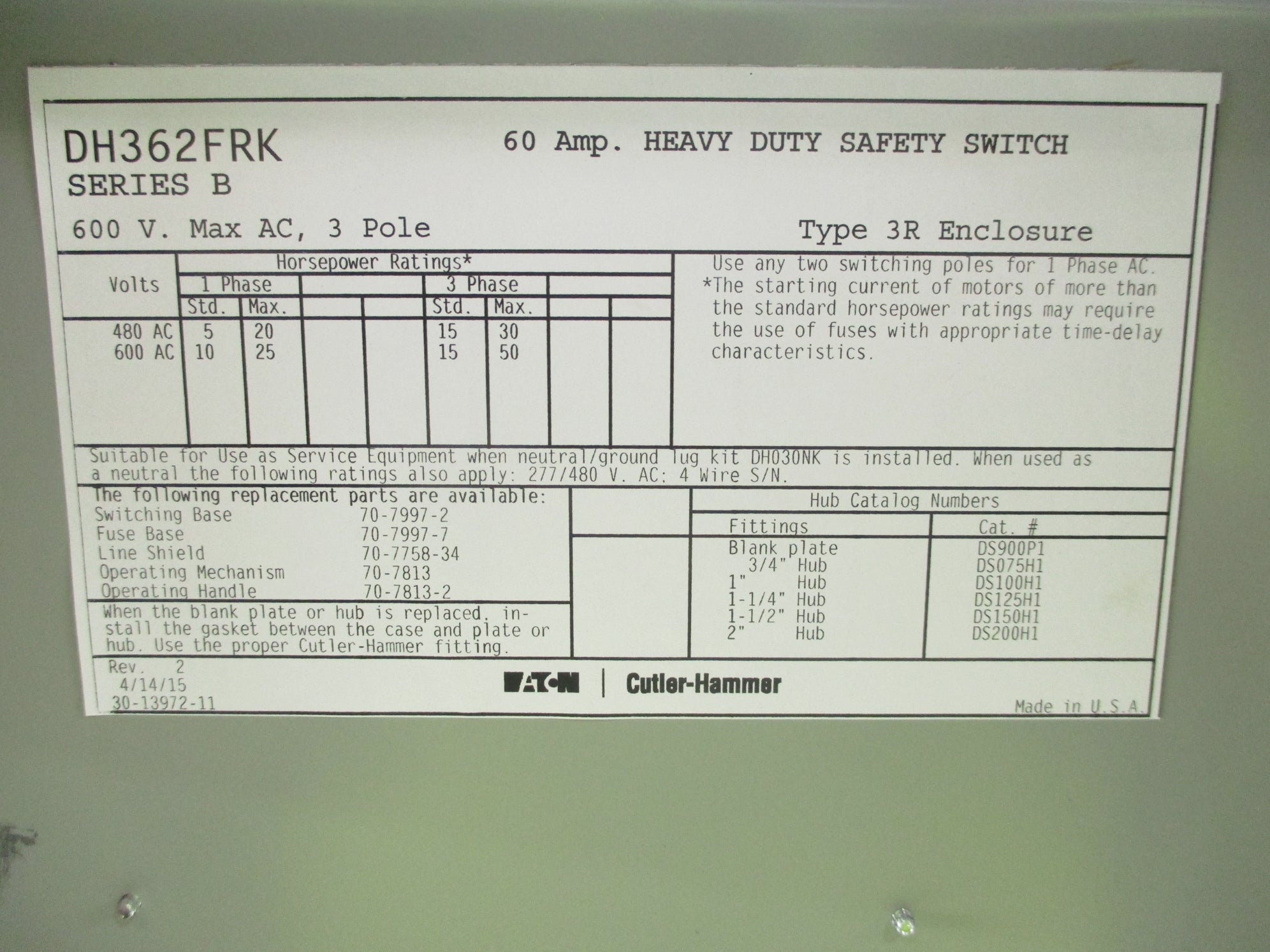 SIEMENS DH362FRK SER. B NSNP