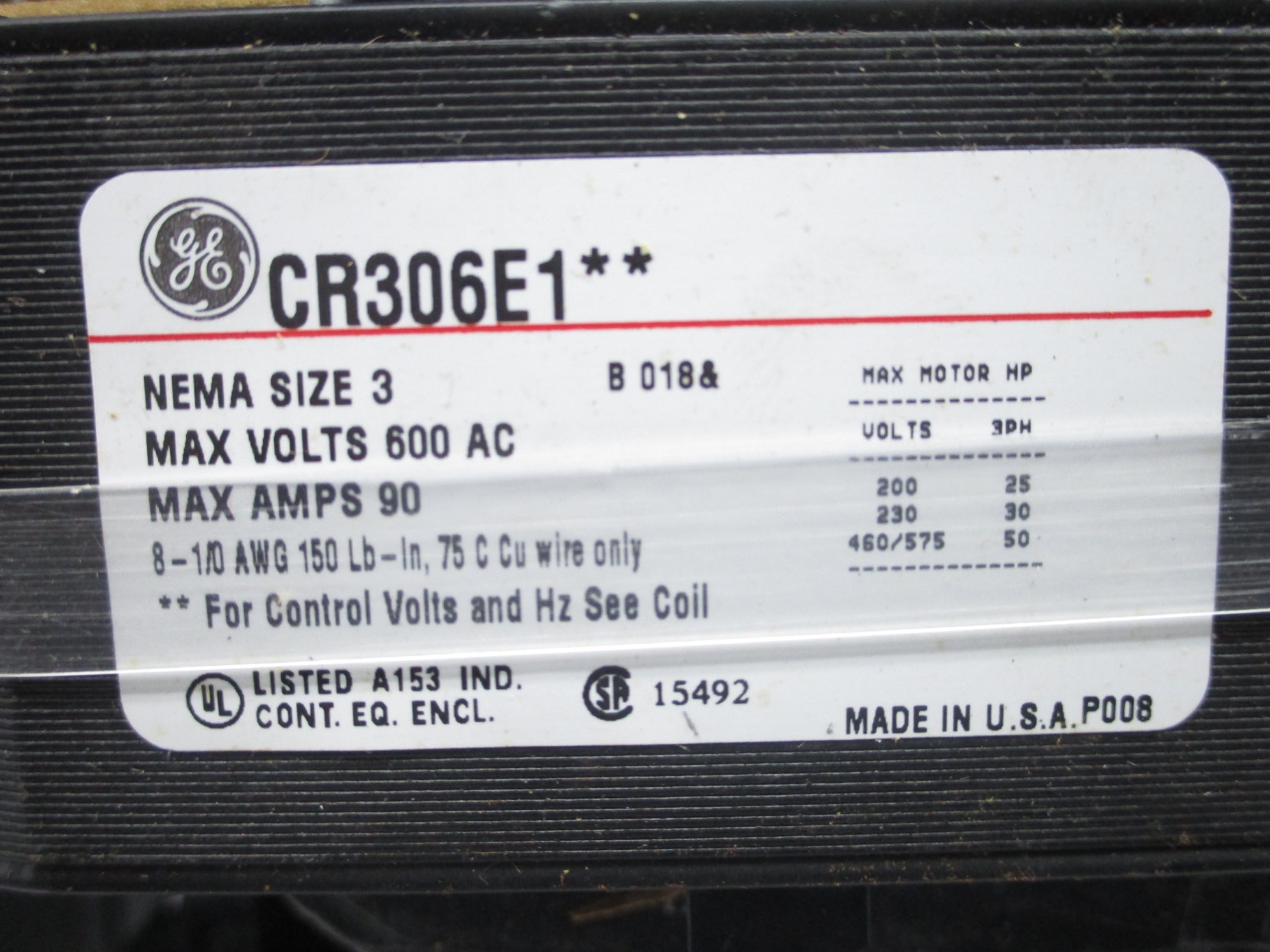 GENERAL ELECTRIC CR306E102 NSNP