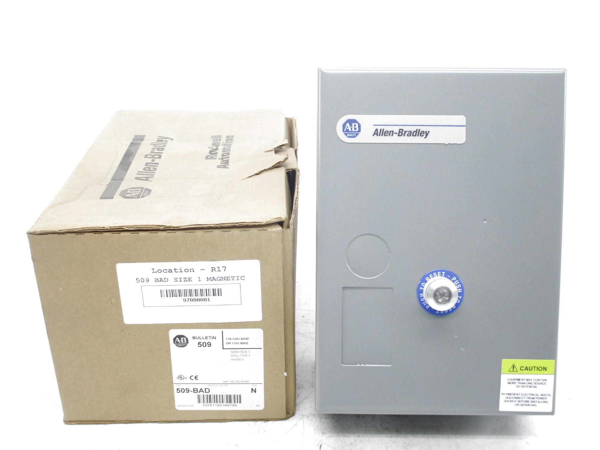 ALLEN BRADLEY 509-BAD SER. N (BR/WH) NSMP