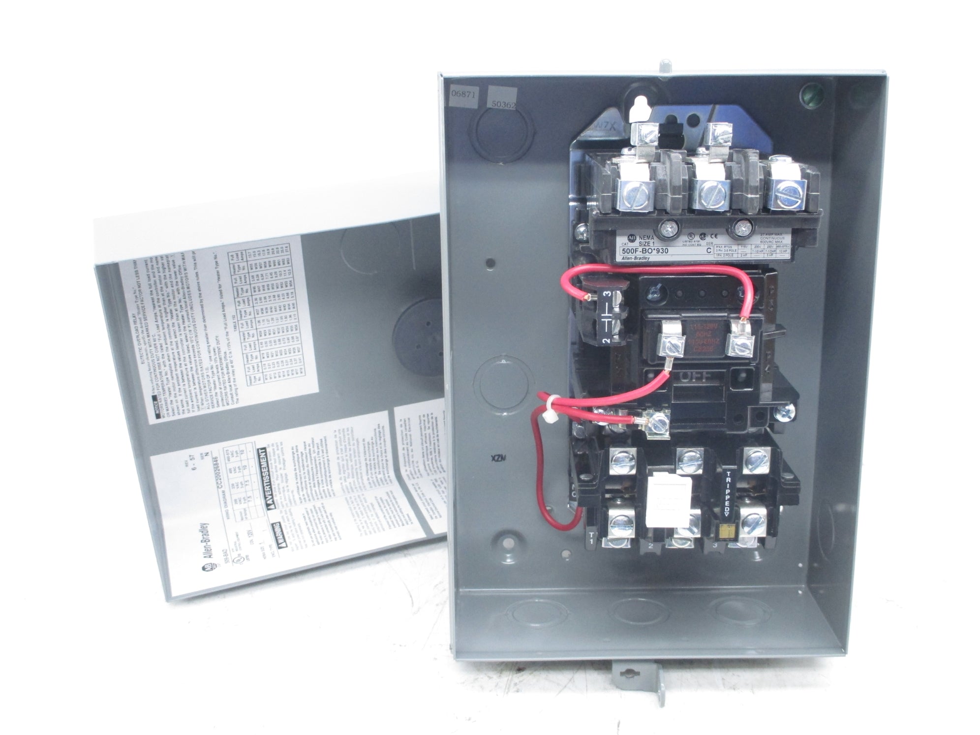 ALLEN BRADLEY 509-BAD SER. N (BR/WH) NSMP