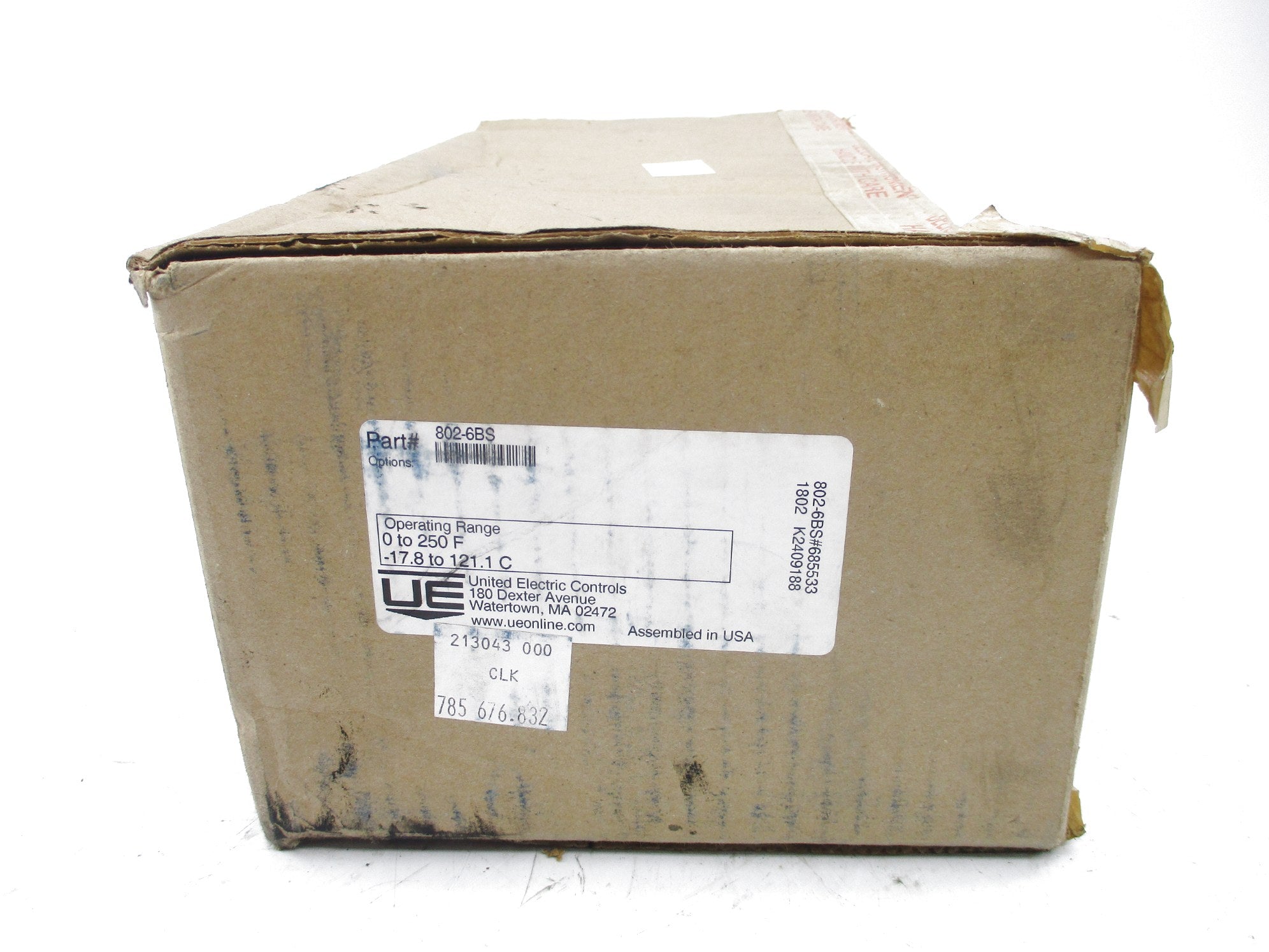 UNITED ELECTRIC 802-6BS 0-250 NSFS