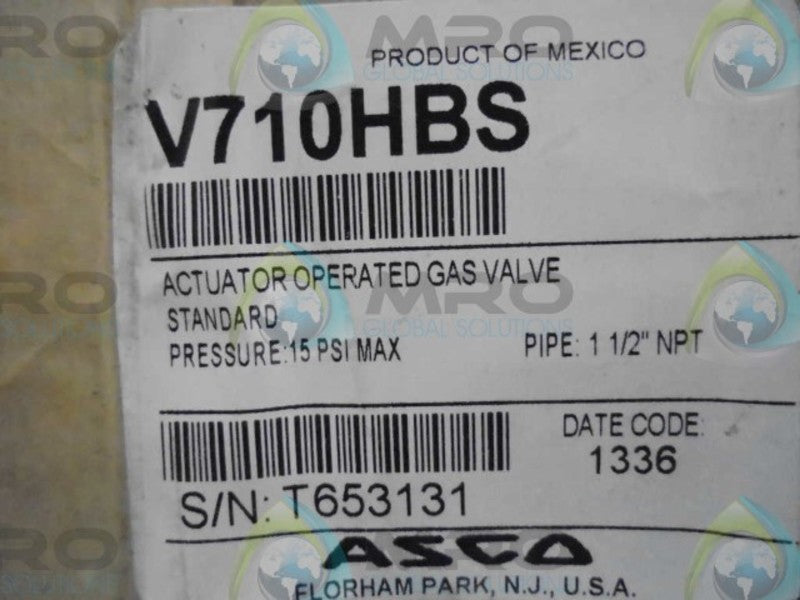 ASCO V710HBS  * FACTORY SEALED *