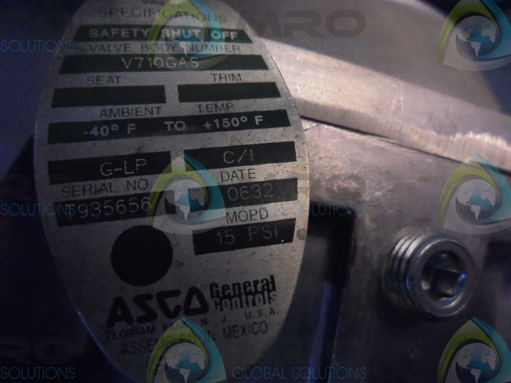 ASCO V710GAS *USED*