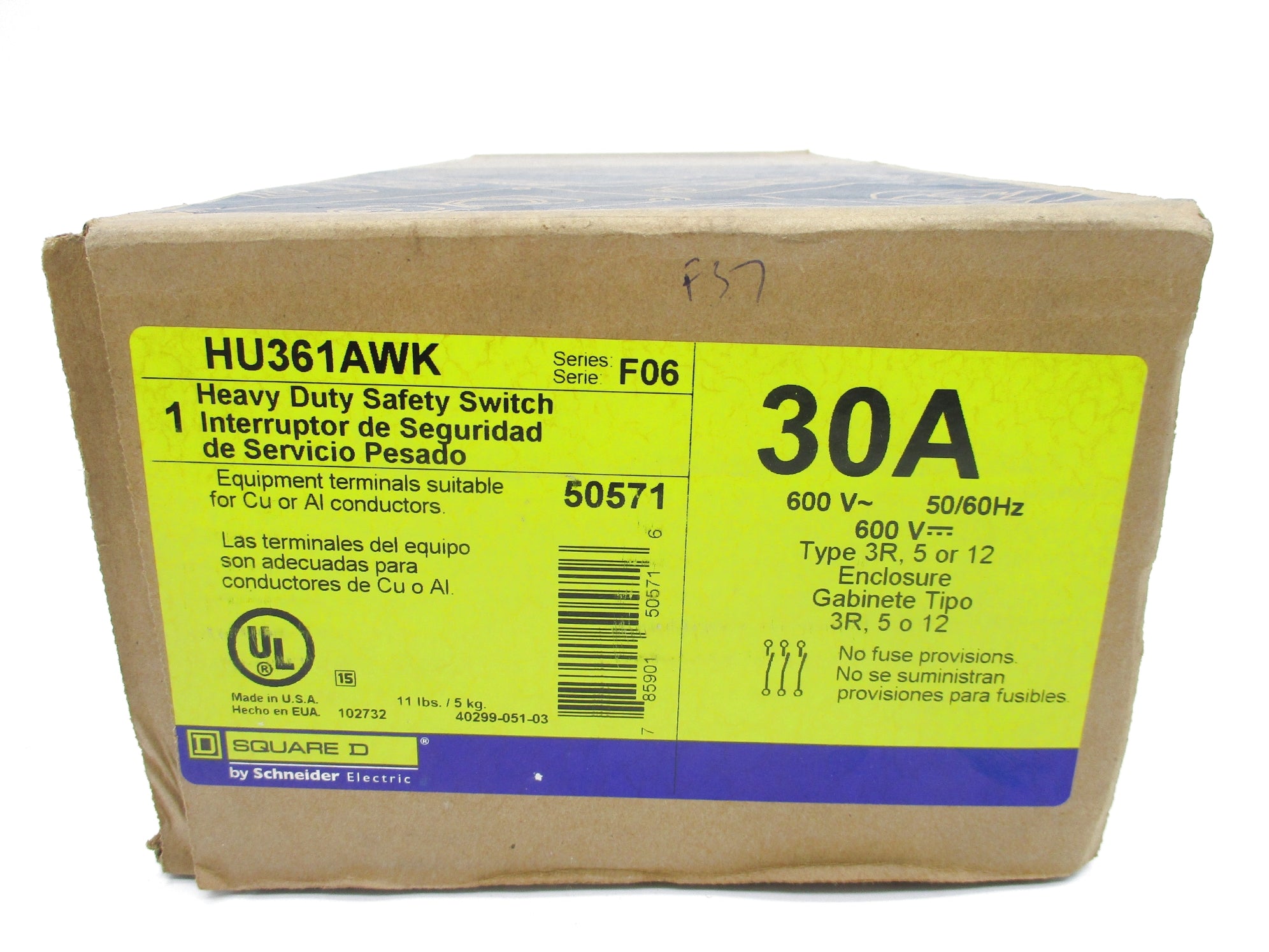 SQUARE D HU361AWK SER. F06 NSFS